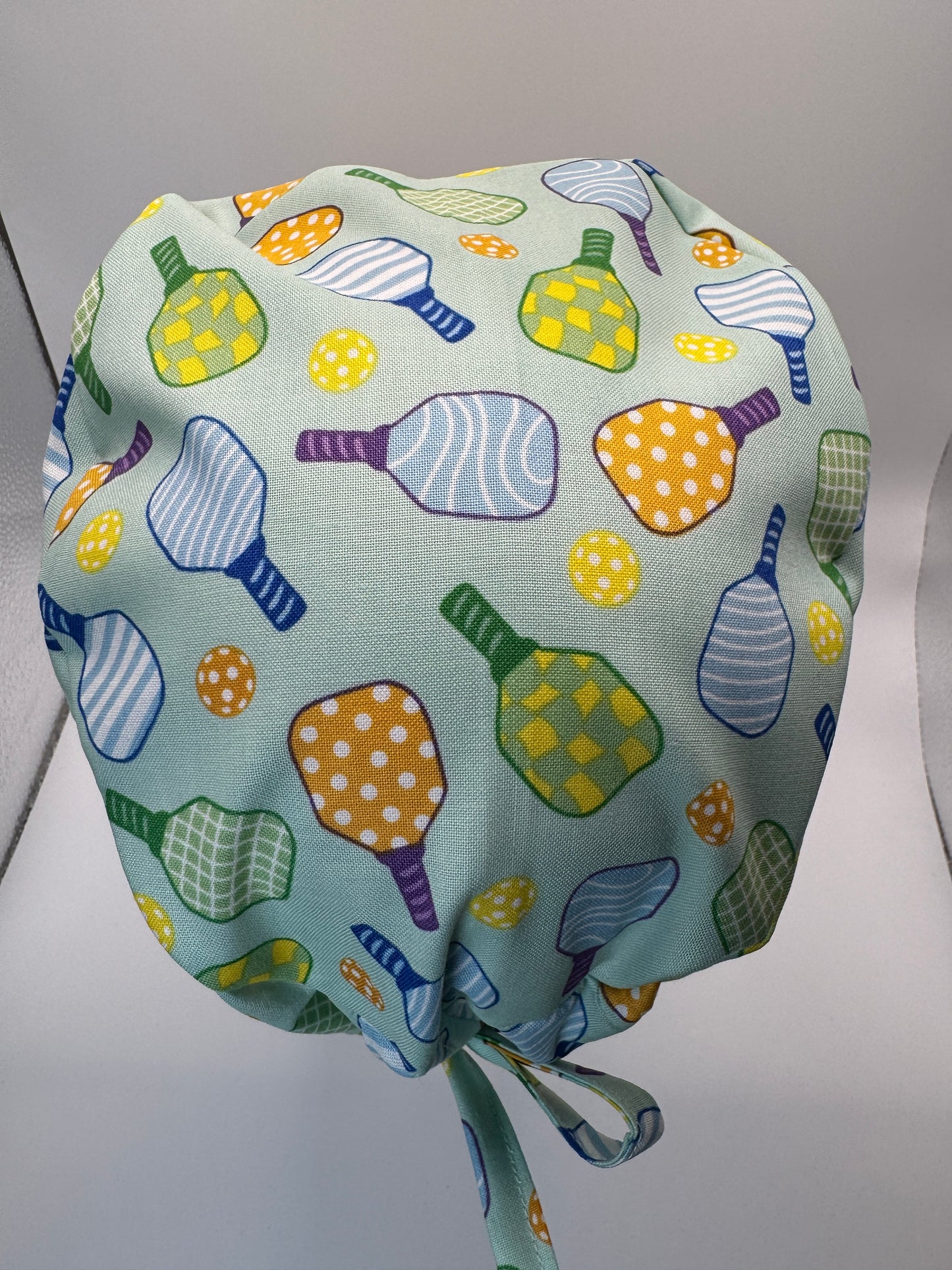 Pickle Ball Scrub Cap - Satin Lining Available - Multiple Styles