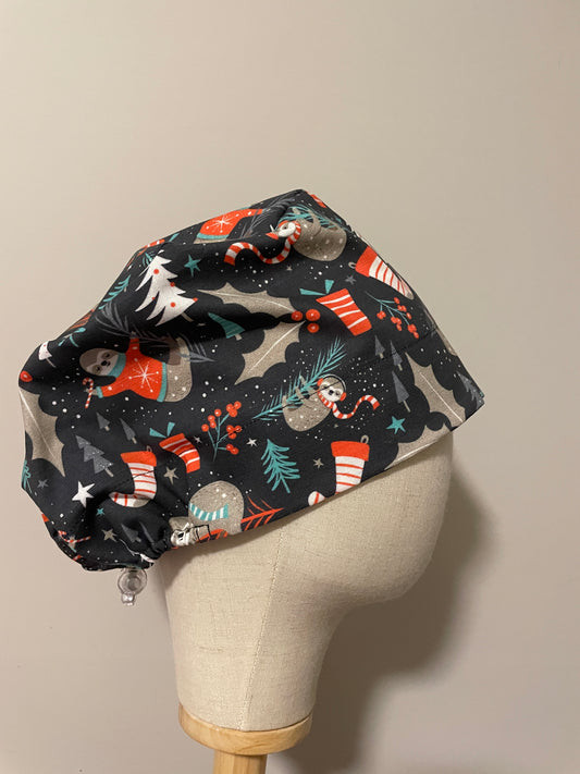 Christmas Sloths Scrub Cap - Multiple Styles
