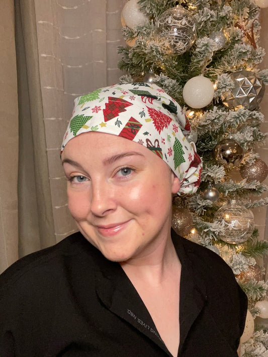 Presents & Trees Scrub Cap - Multiple Styles*