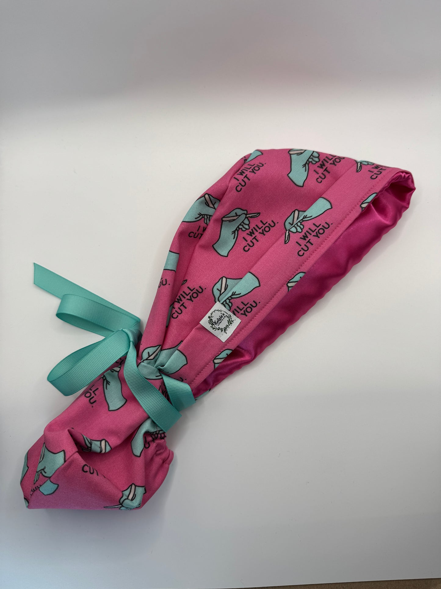 I Will Cut You Surgery Scrub Cap - Satin Lining Avaliable Multiple Styles