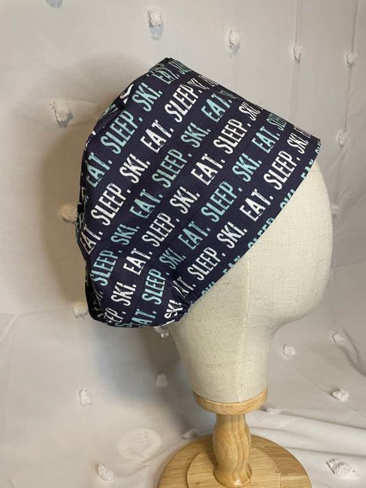 "Eat Sleep Ski" Scrub Cap - Multiple Styles