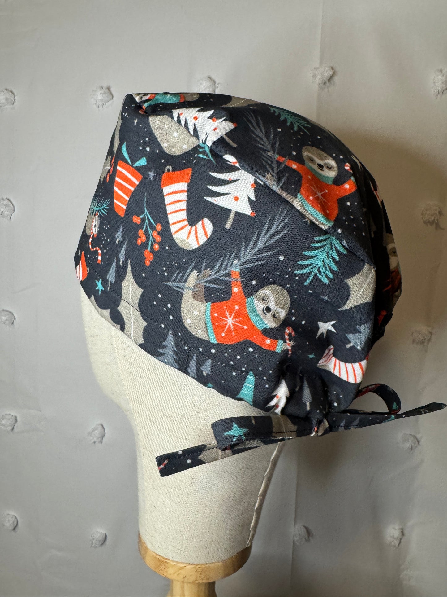 Christmas Sloths Scrub Cap - Multiple Styles
