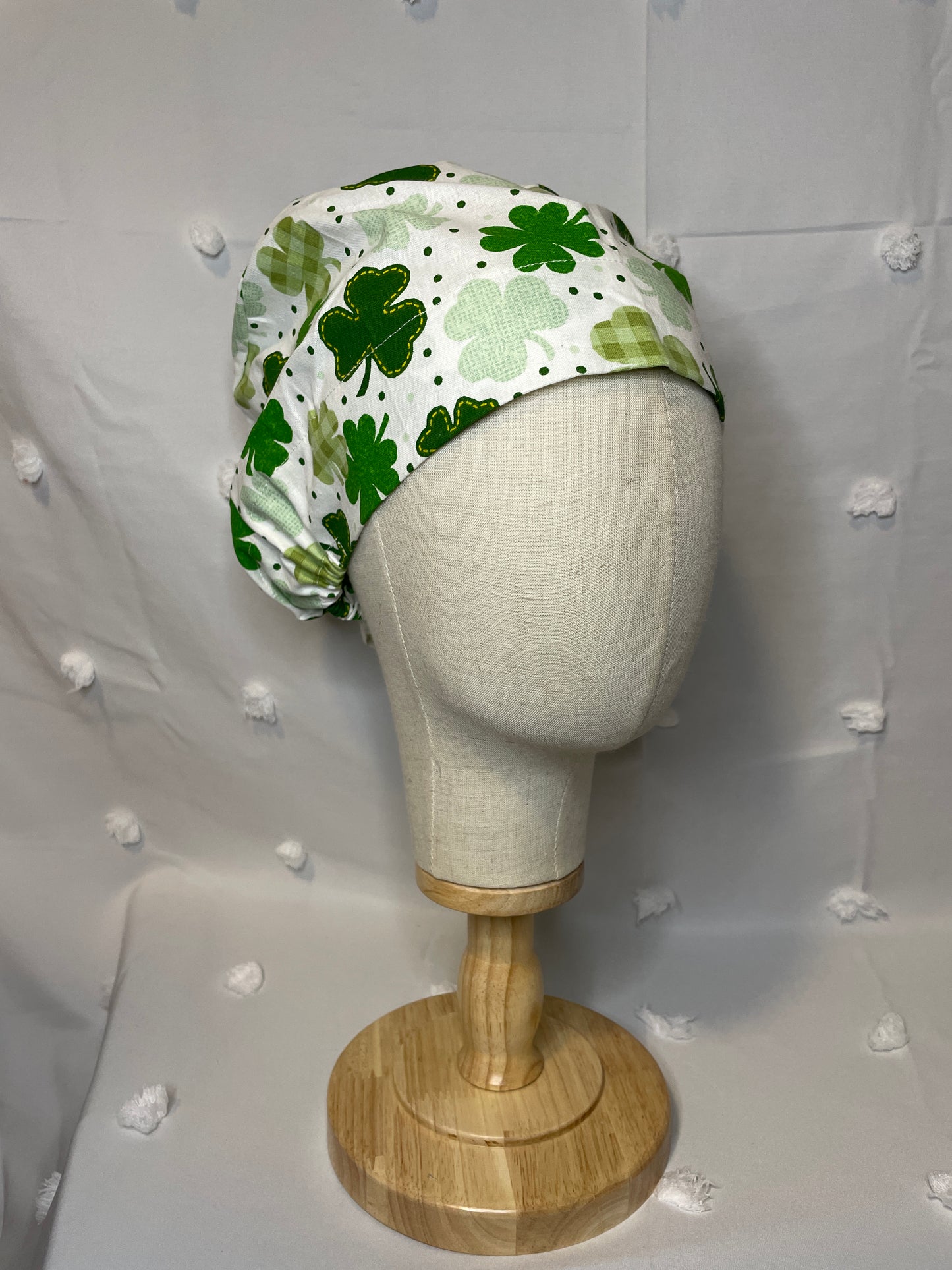 Gingham Clovers Scrub Cap - Multiple Styles