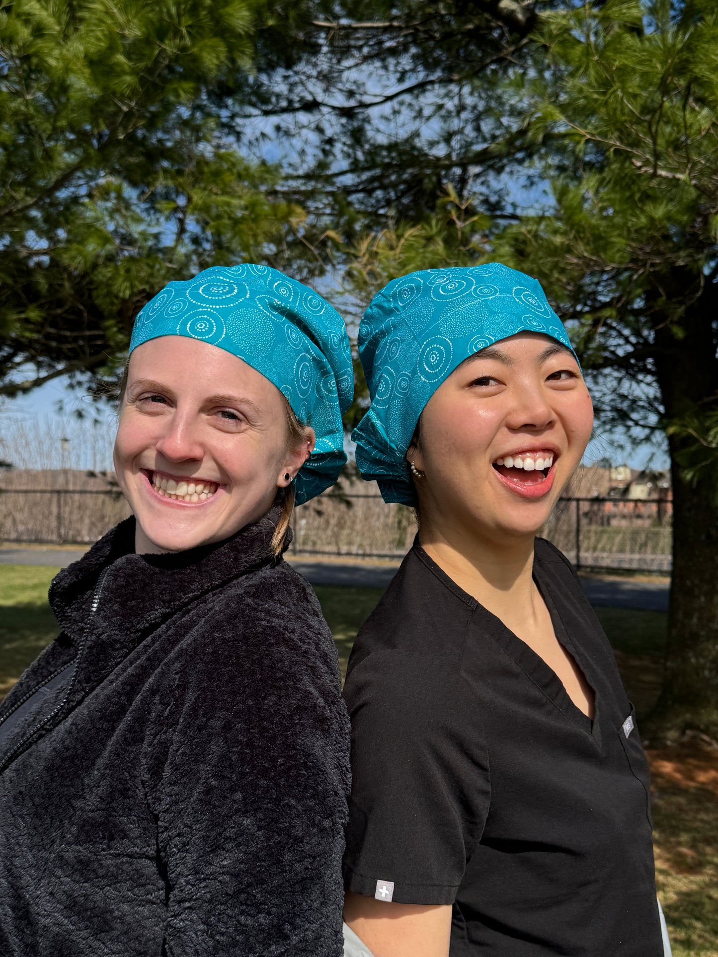 Blue Circles Scrub Cap - Multiple Styles