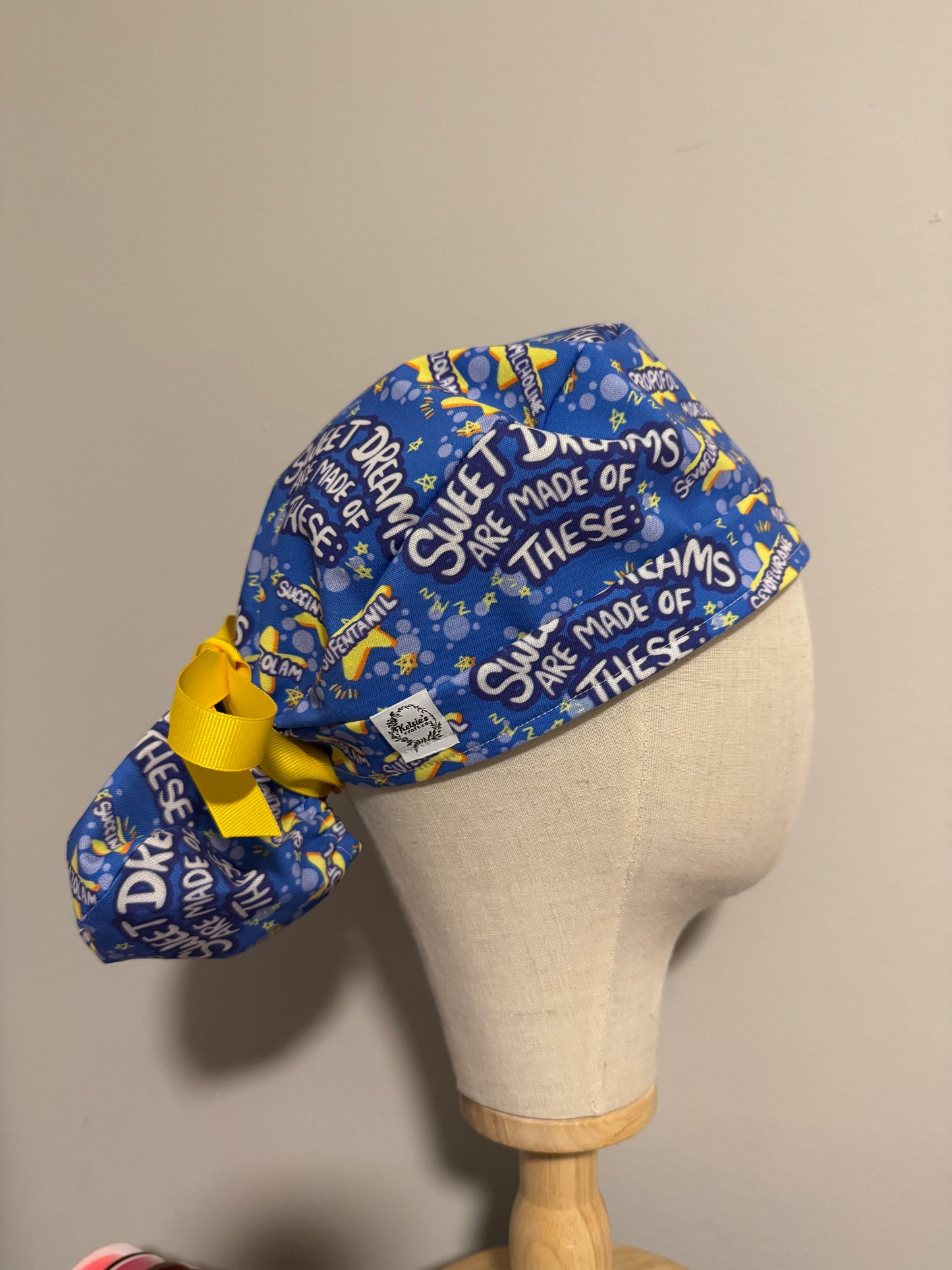 Sweet Dreams are Made of These Scrub Cap - Satin Lining Available - Multiple Styles