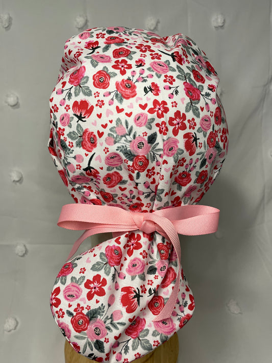 V-Day Floral Scrub Cap - Multiple Styles