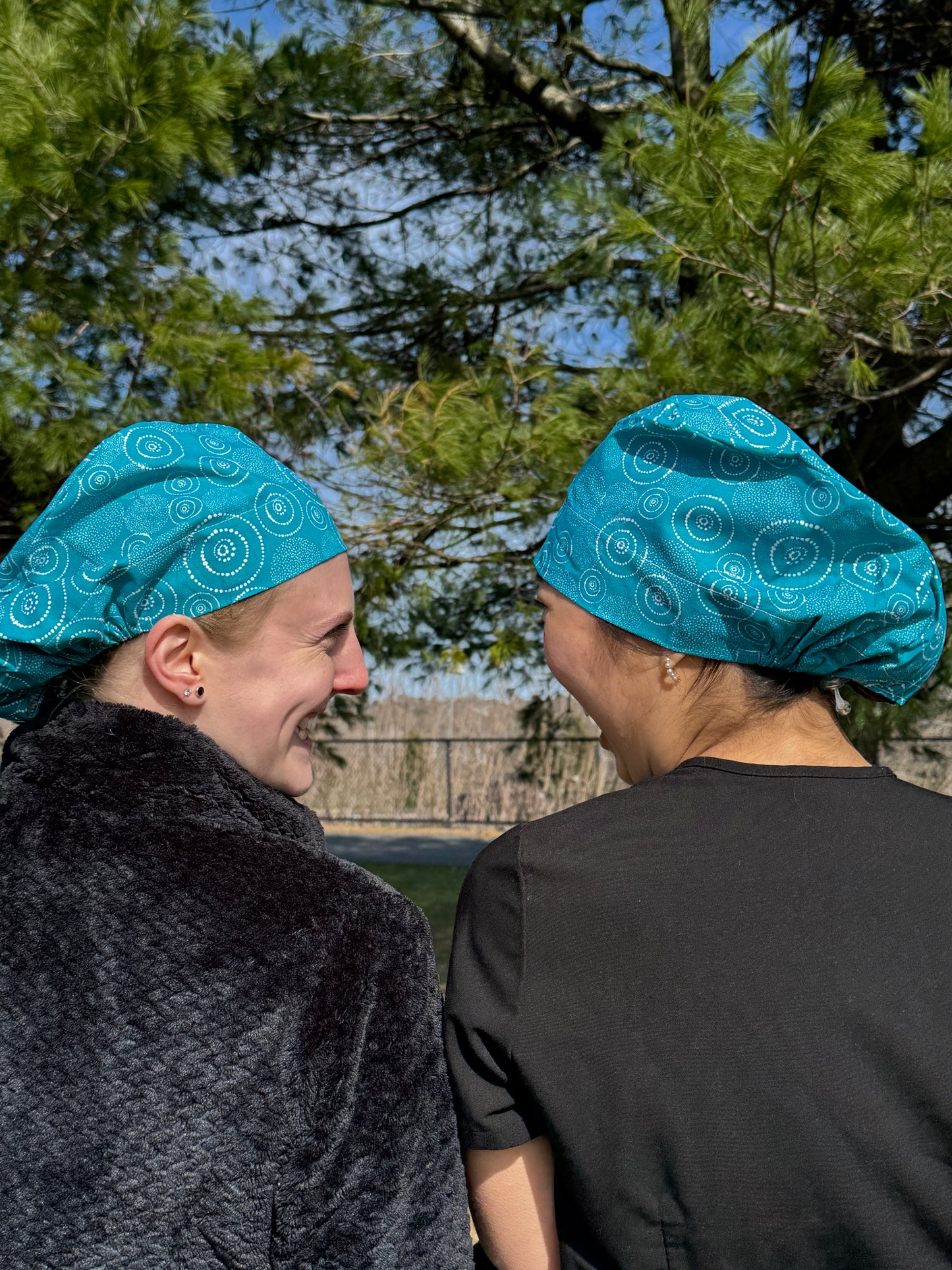 Blue Circles Scrub Cap - Multiple Styles
