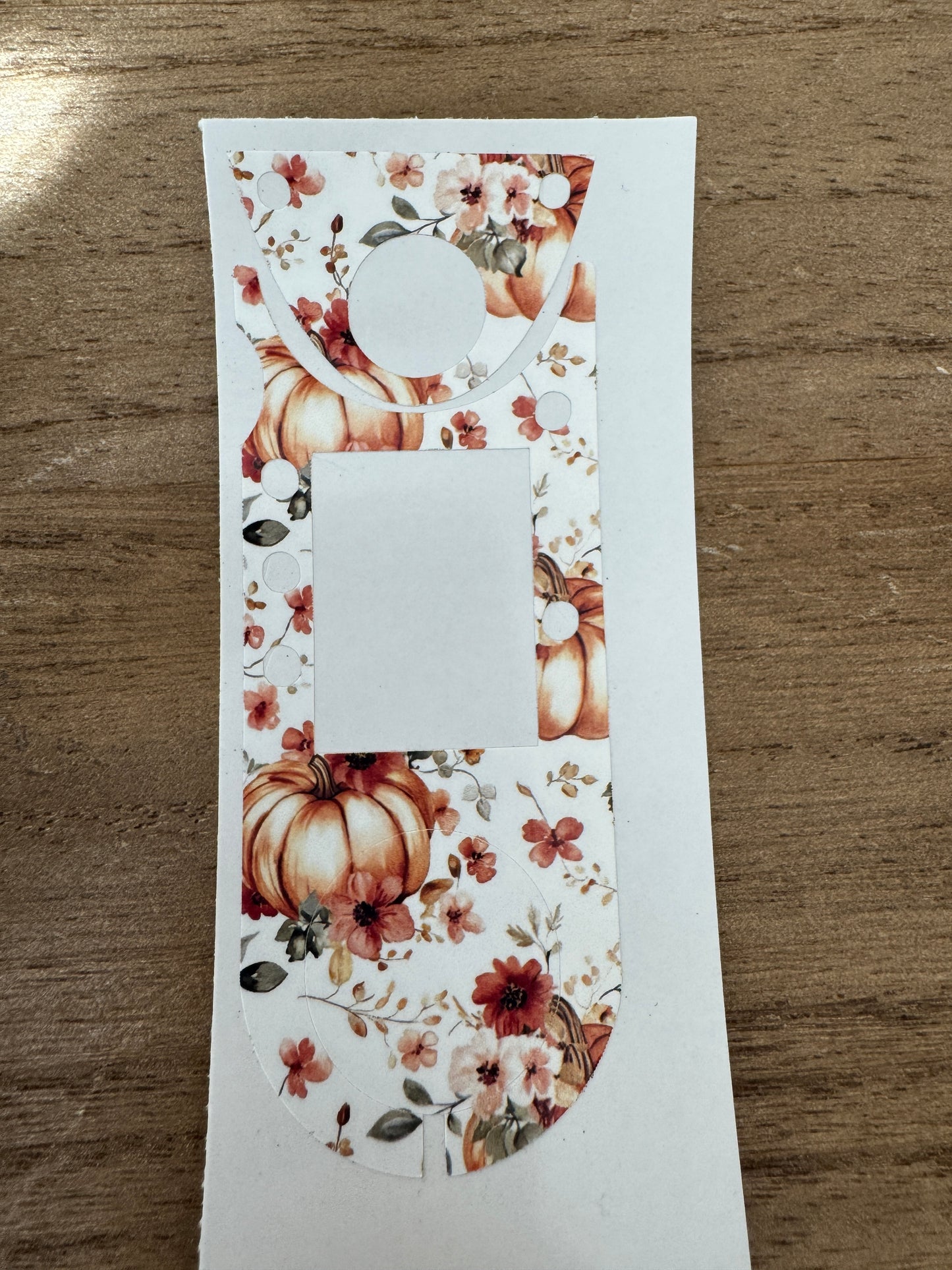 #103 Watercolor Floral & Pumpkins Vocera Skin