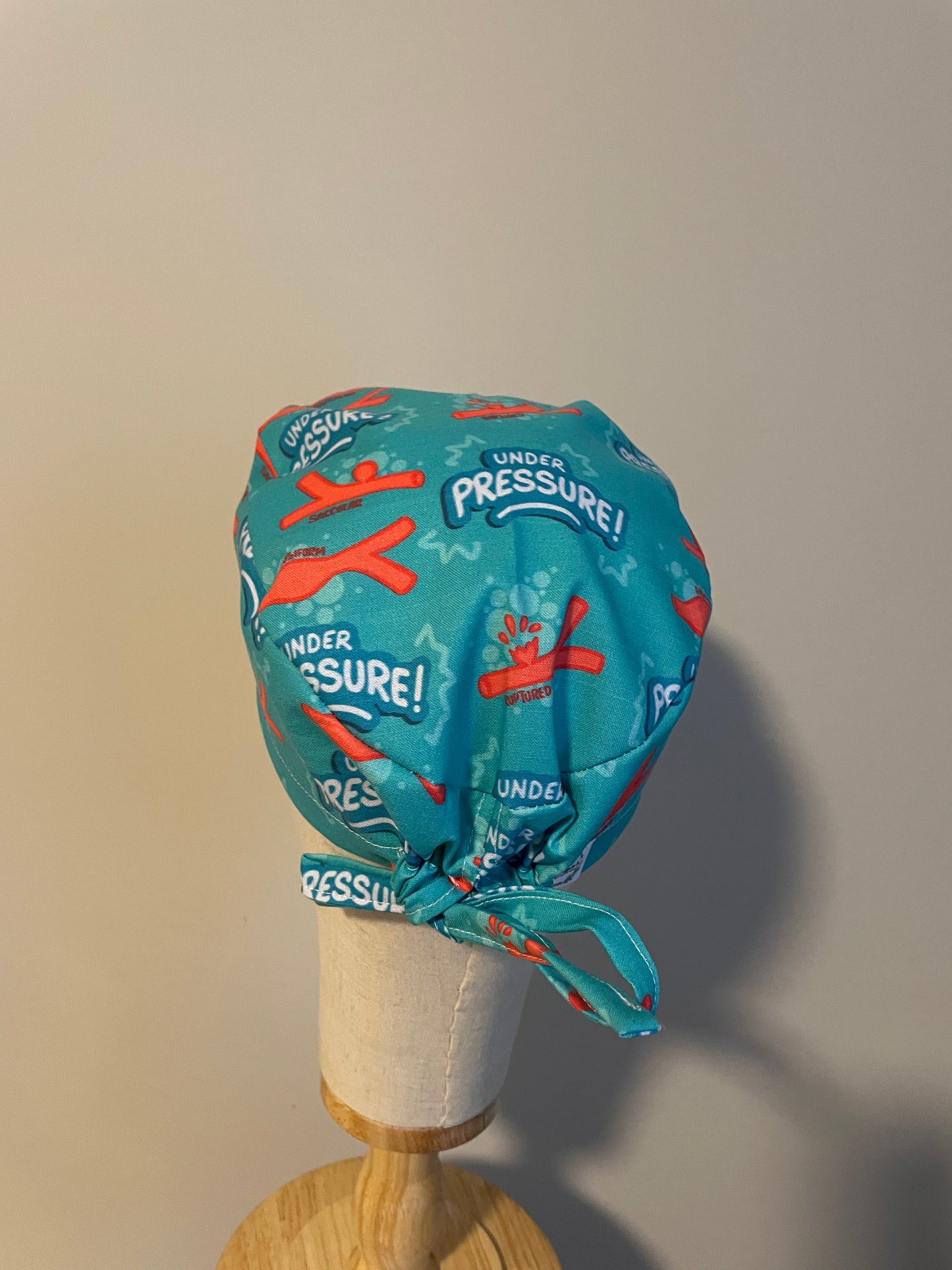 "Under Pressure" Aneurysm Scrub Cap - Satin Lining Available - Multiple Styles