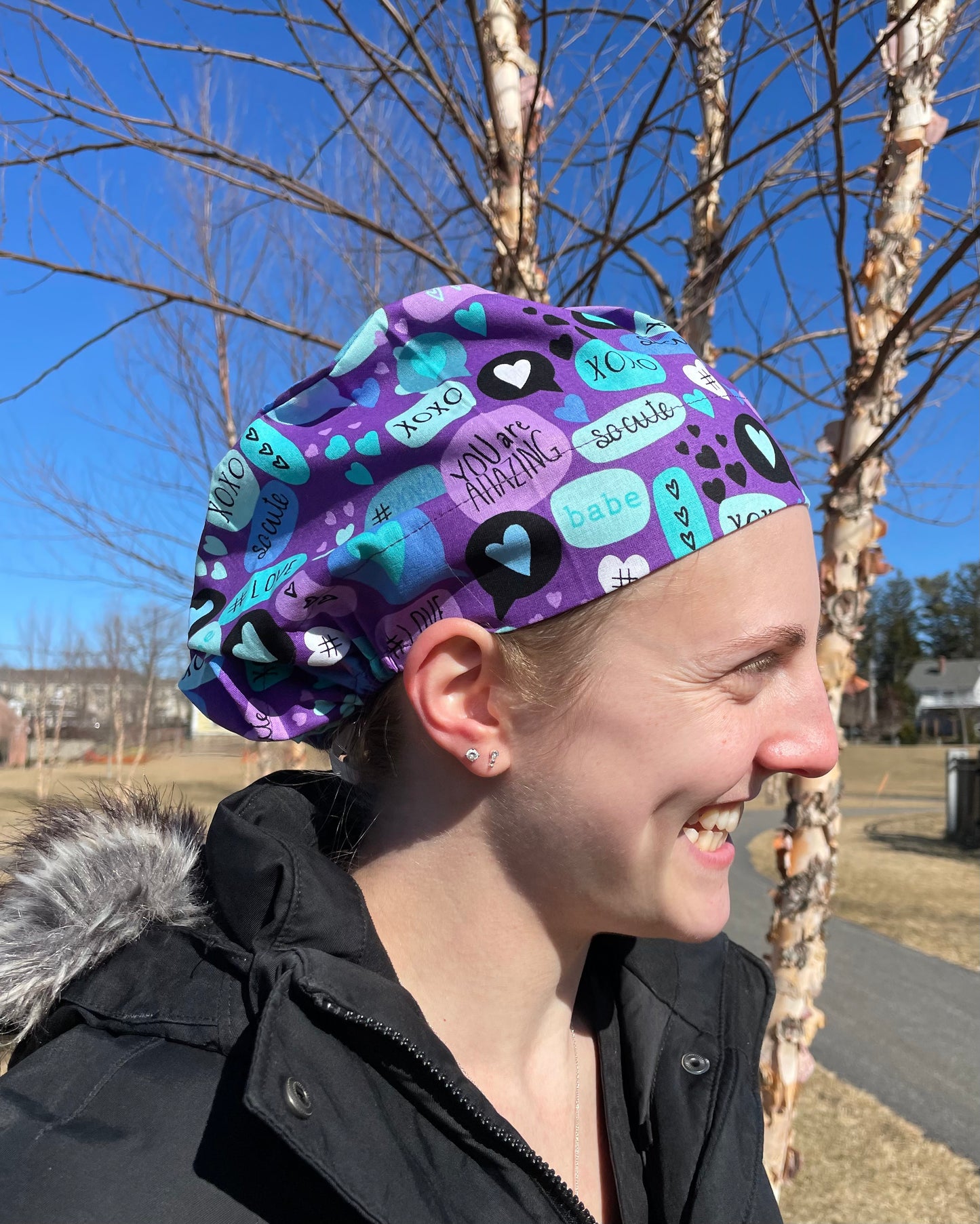 Valentine's Day Sayings Scrub Cap - Multiple Styles