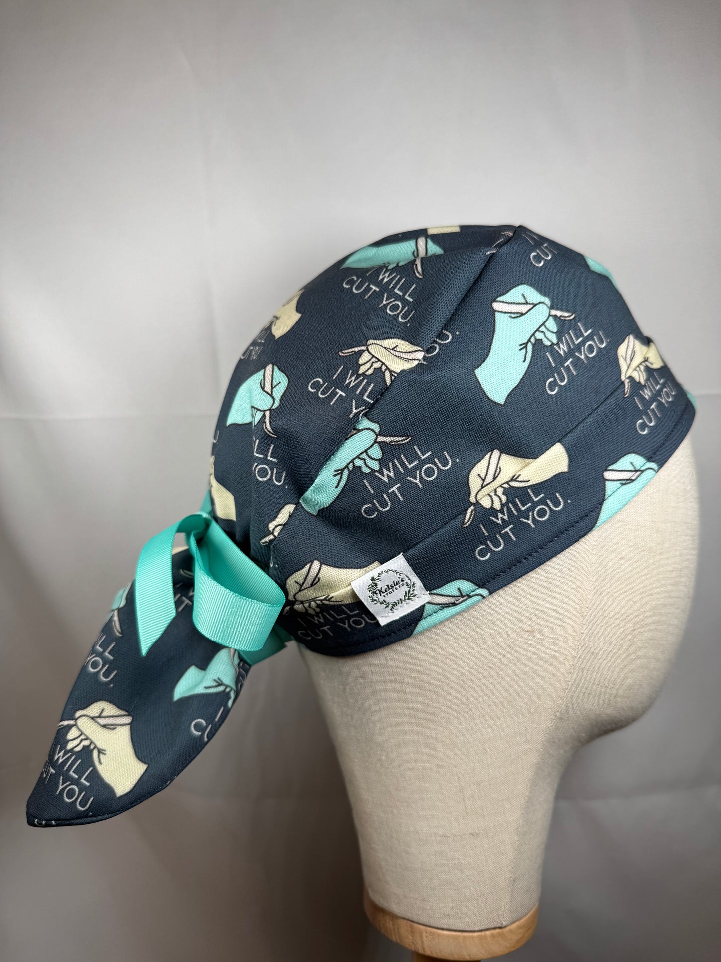 I Will Cut You Surgery Scrub Cap - Satin Lining Avaliable Multiple Styles