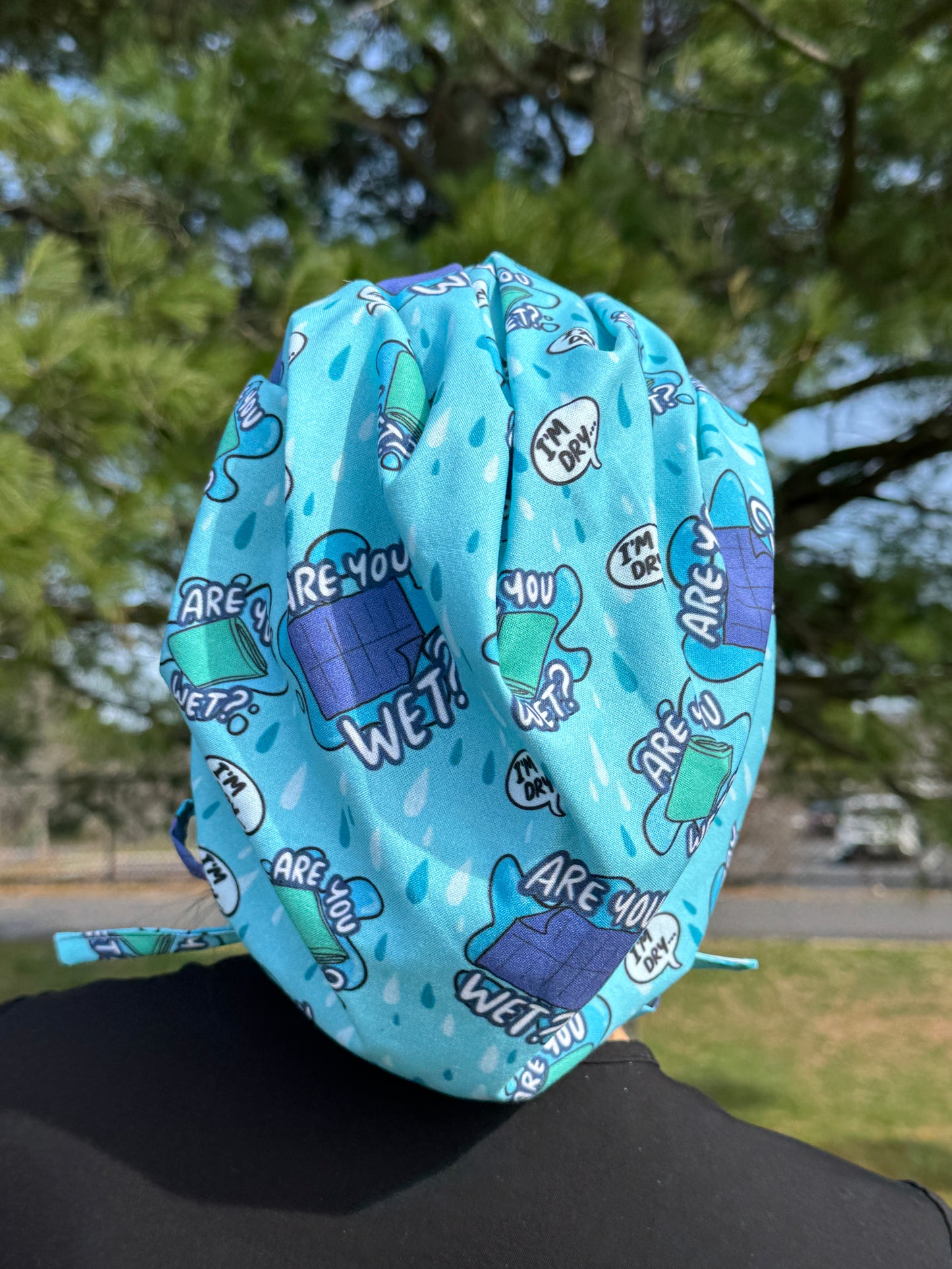 "Are you Wet?" Scrub Cap - Satin Lining Available - Multiple Styles