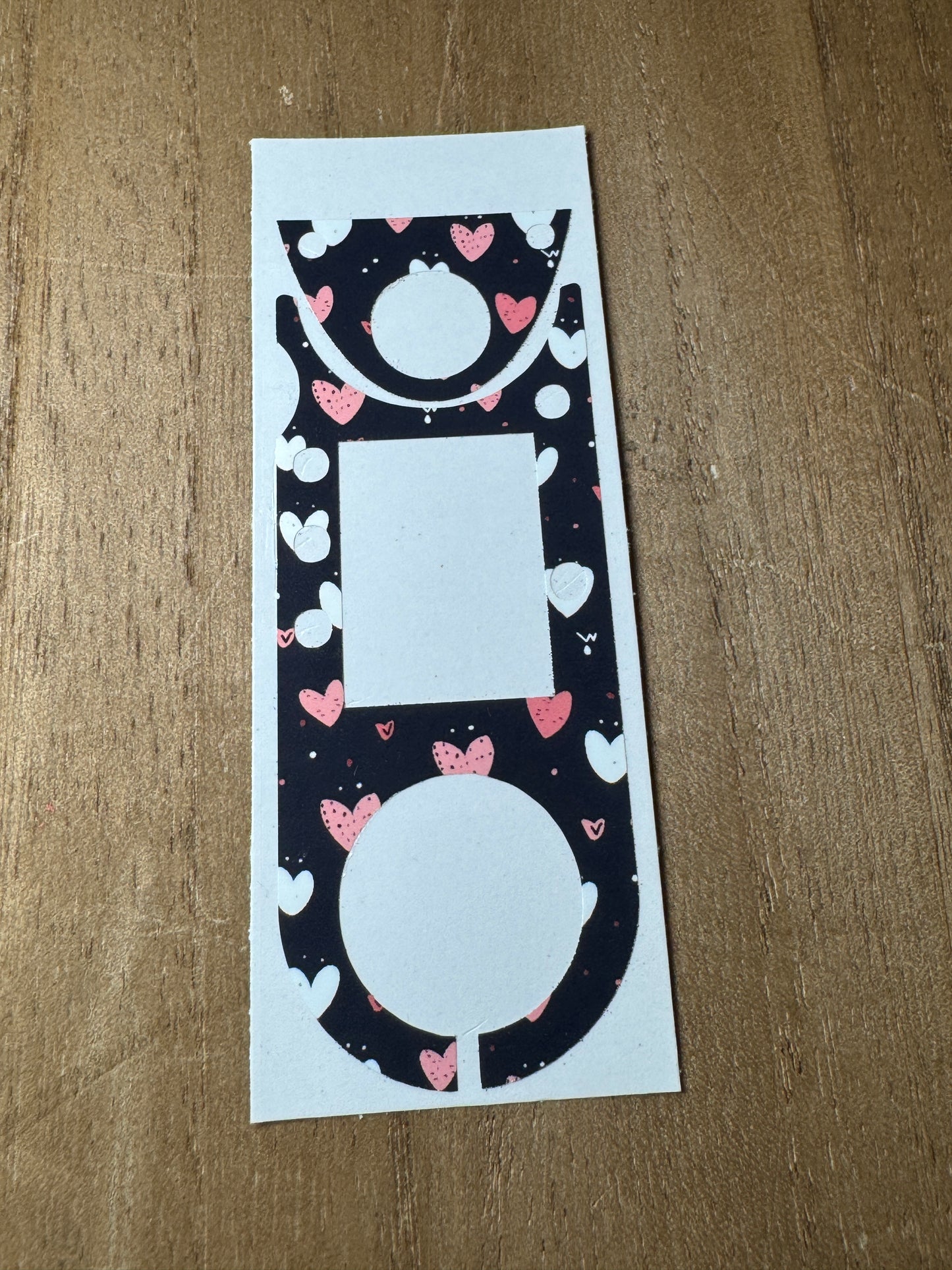 #7 Pink & White Hearts on Dark Vocera Skin