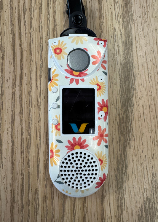 # 54 Orange Floral Vocera Skin