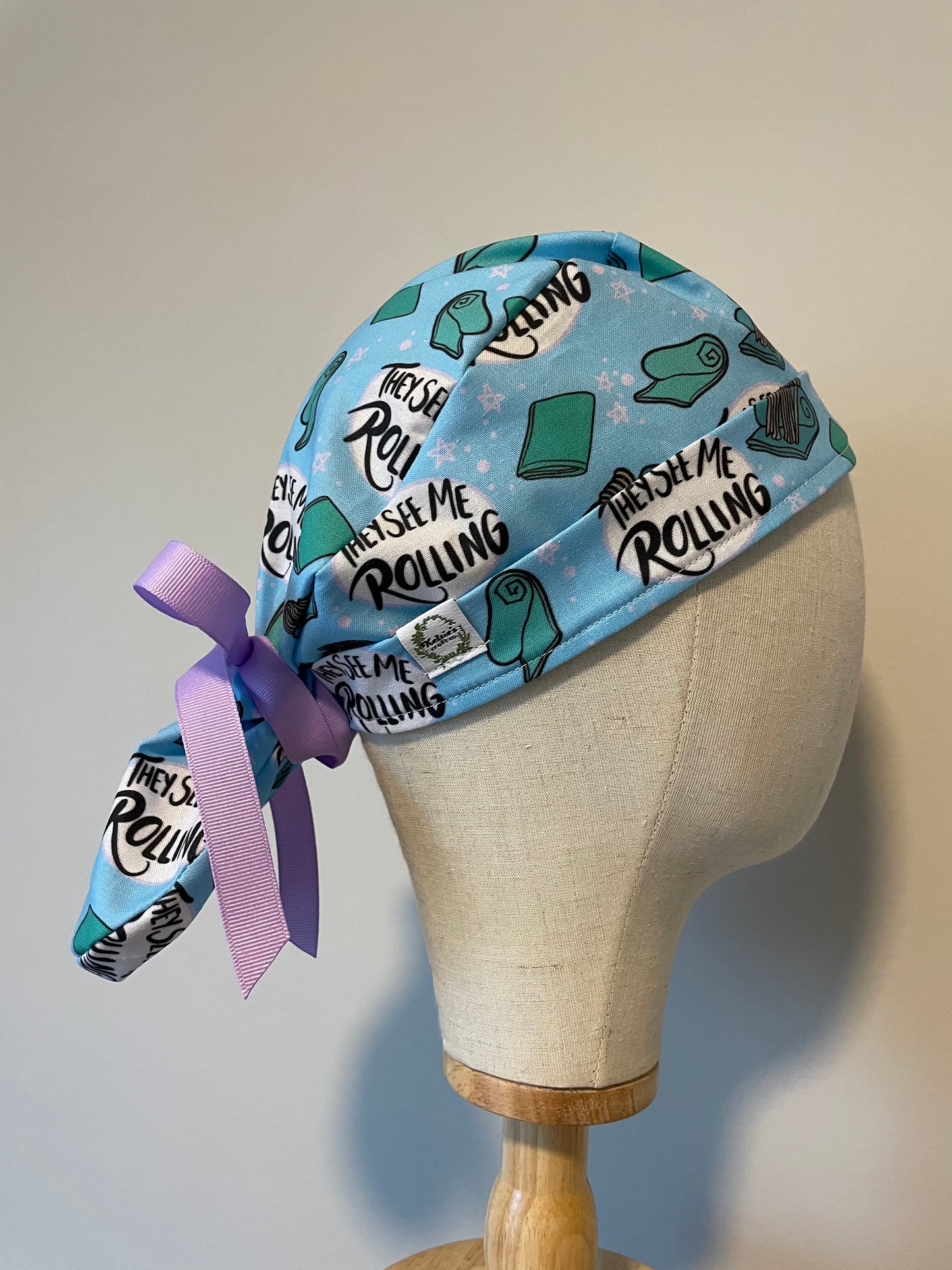 They See Me Rollin' Scrub Cap - Satin Lining Available - Multiple Styles