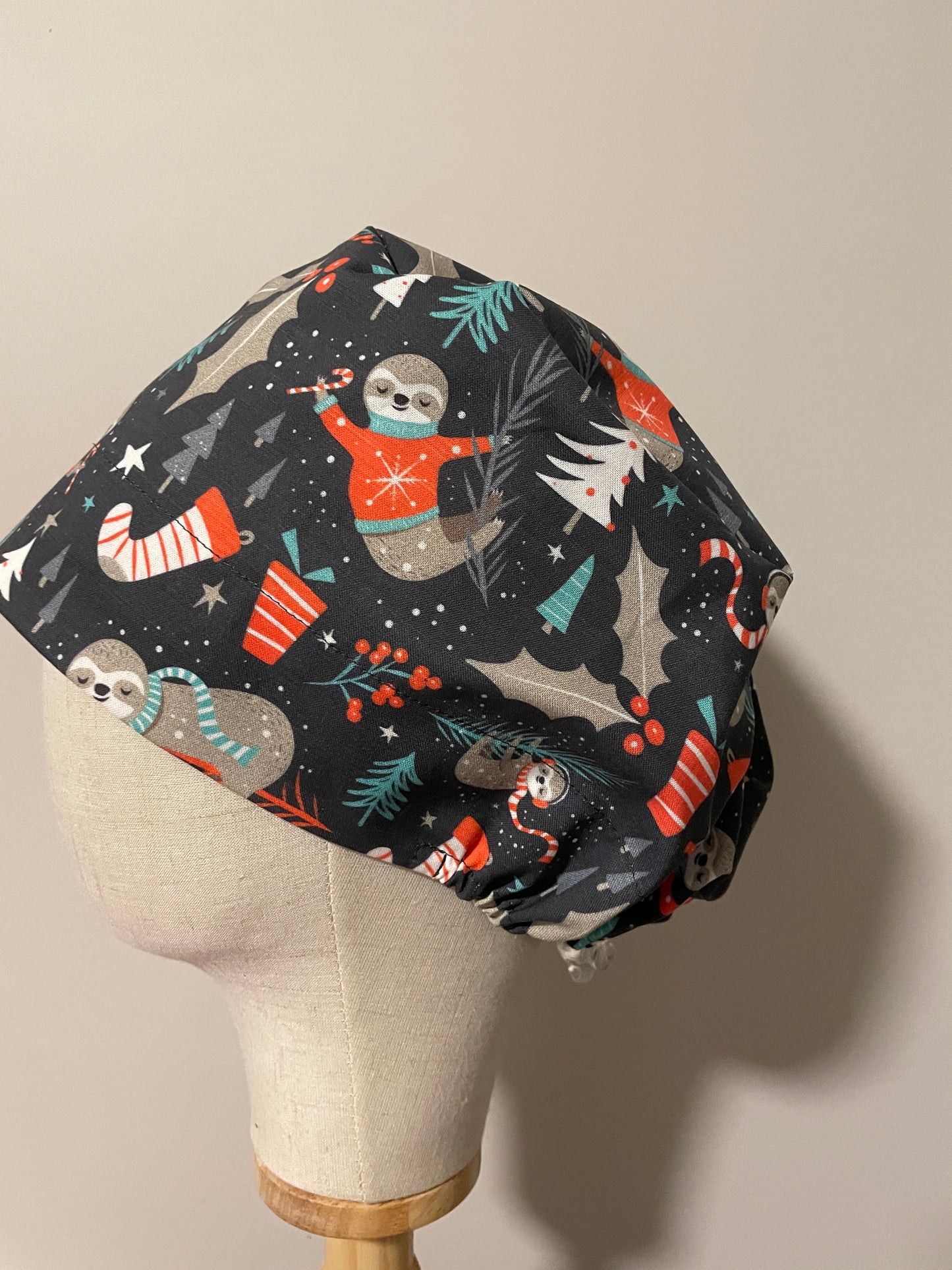 Christmas Sloths Scrub Cap - Multiple Styles