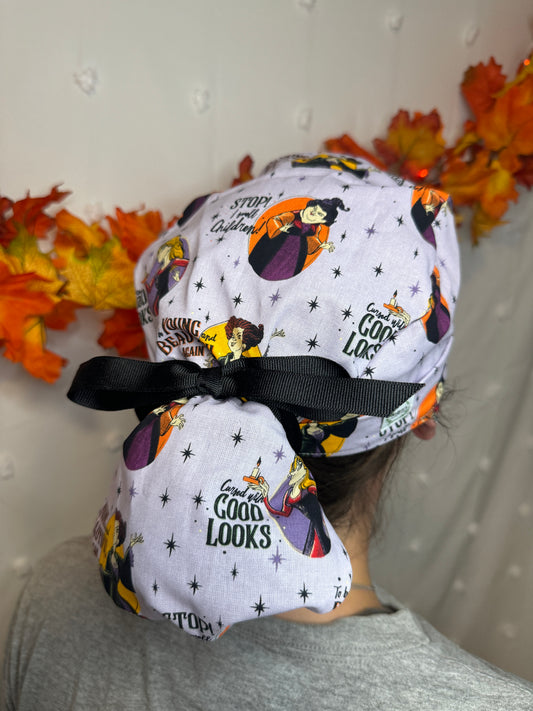 3 Sisters Sayings Scrub Cap - Pony Tail Style