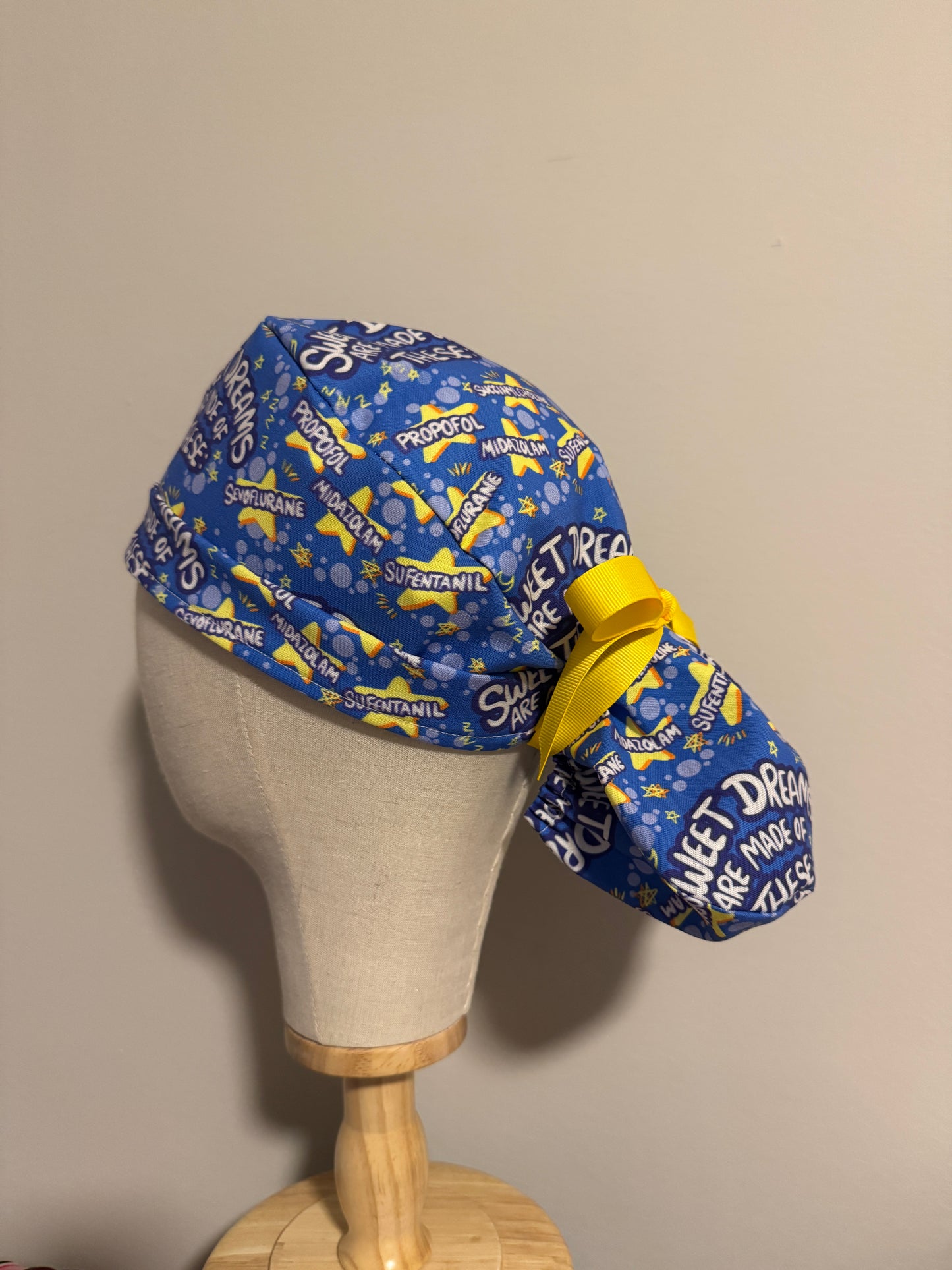 Sweet Dreams are Made of These Scrub Cap - Satin Lining Available - Multiple Styles