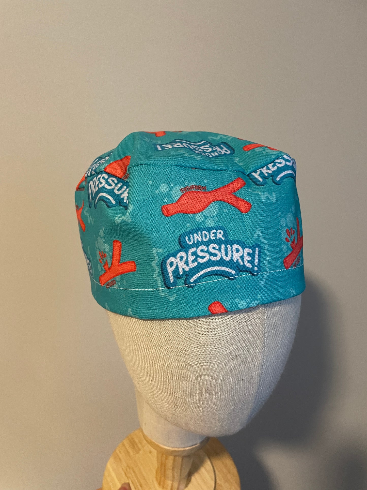 "Under Pressure" Aneurysm Scrub Cap - Satin Lining Available - Multiple Styles