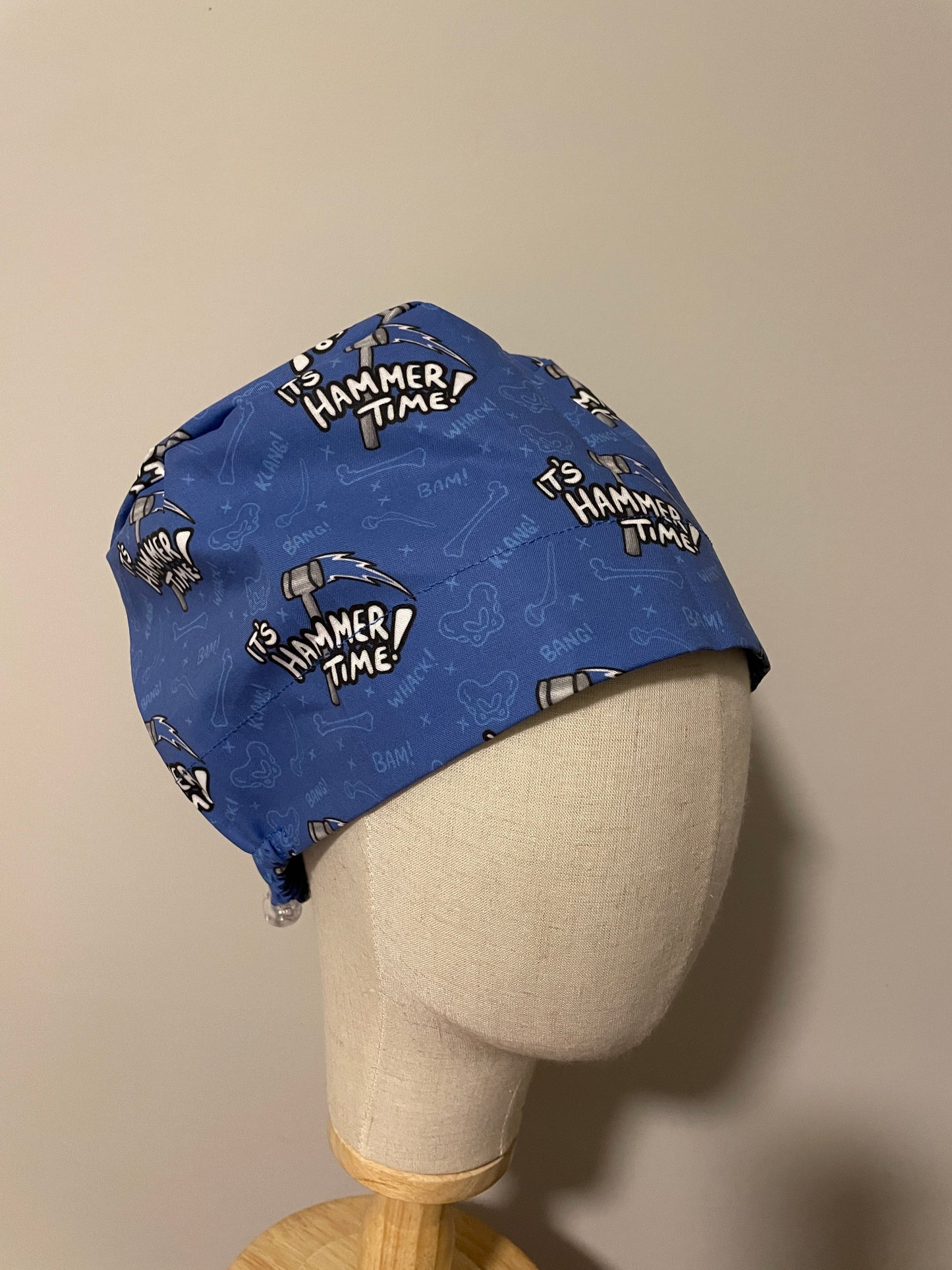 "It's Hammer Time" Scrub Cap - Satin Lining Available - Multiple Styles