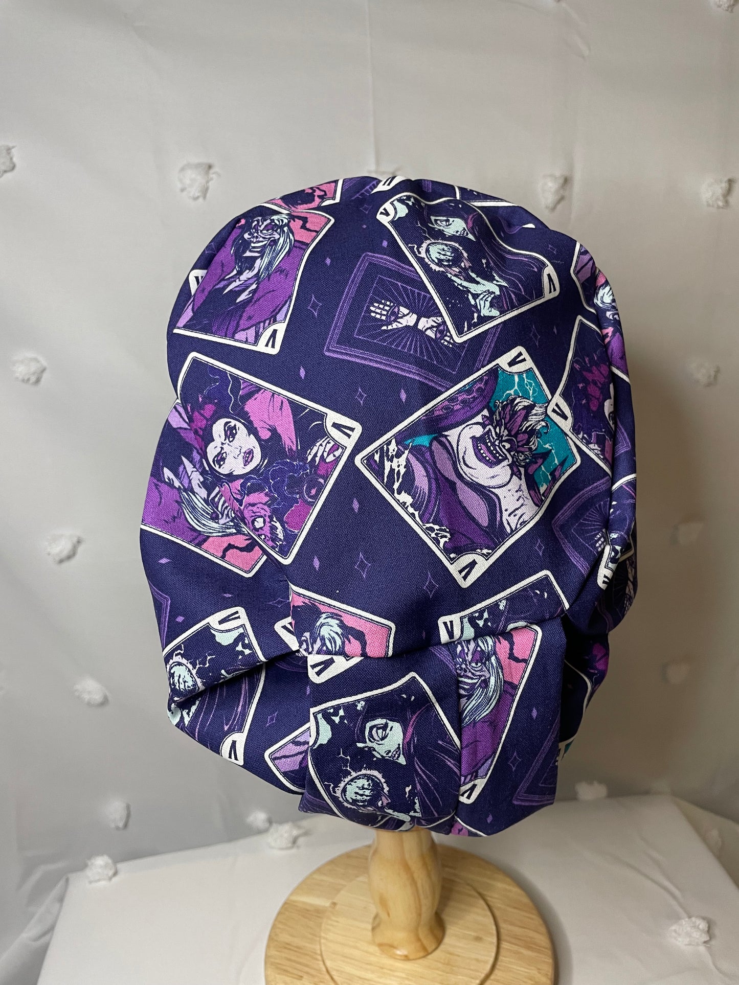 Purple Villain Cards Scrub Cap - Satin Lining Available - Multiple Styles