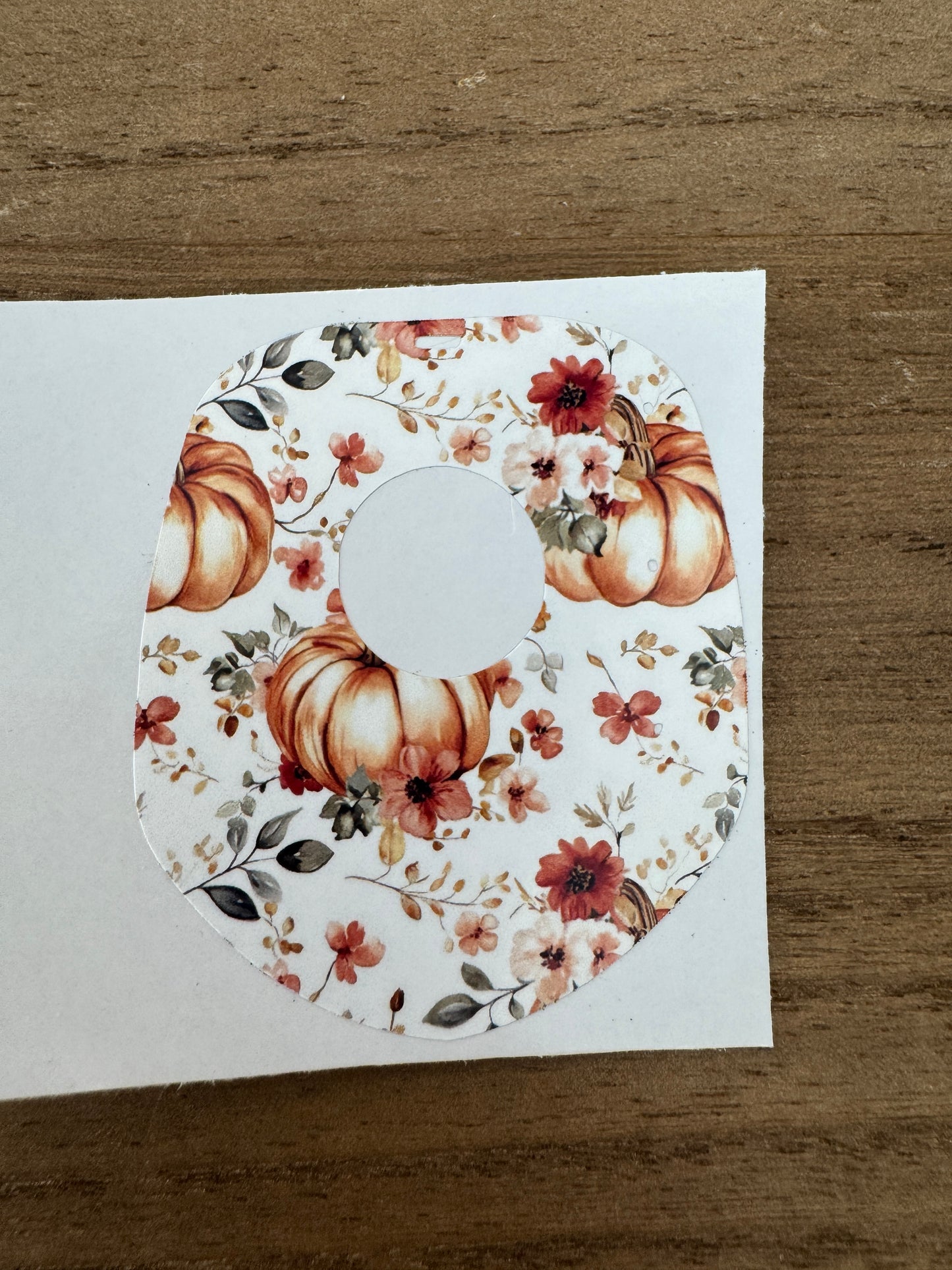 #103 Watercolor Floral & Pumpkins Vocera Skin