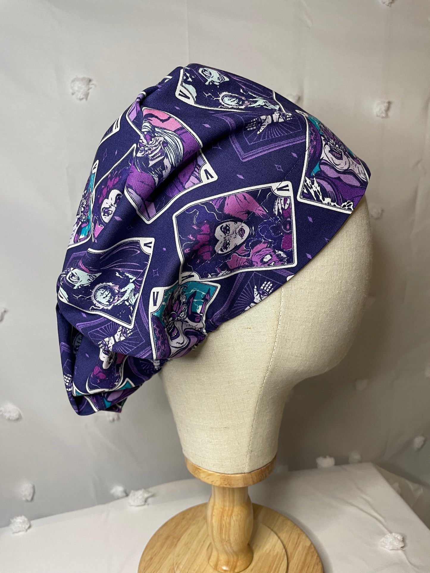 Purple Villain Cards Scrub Cap - Satin Lining Available - Multiple Styles