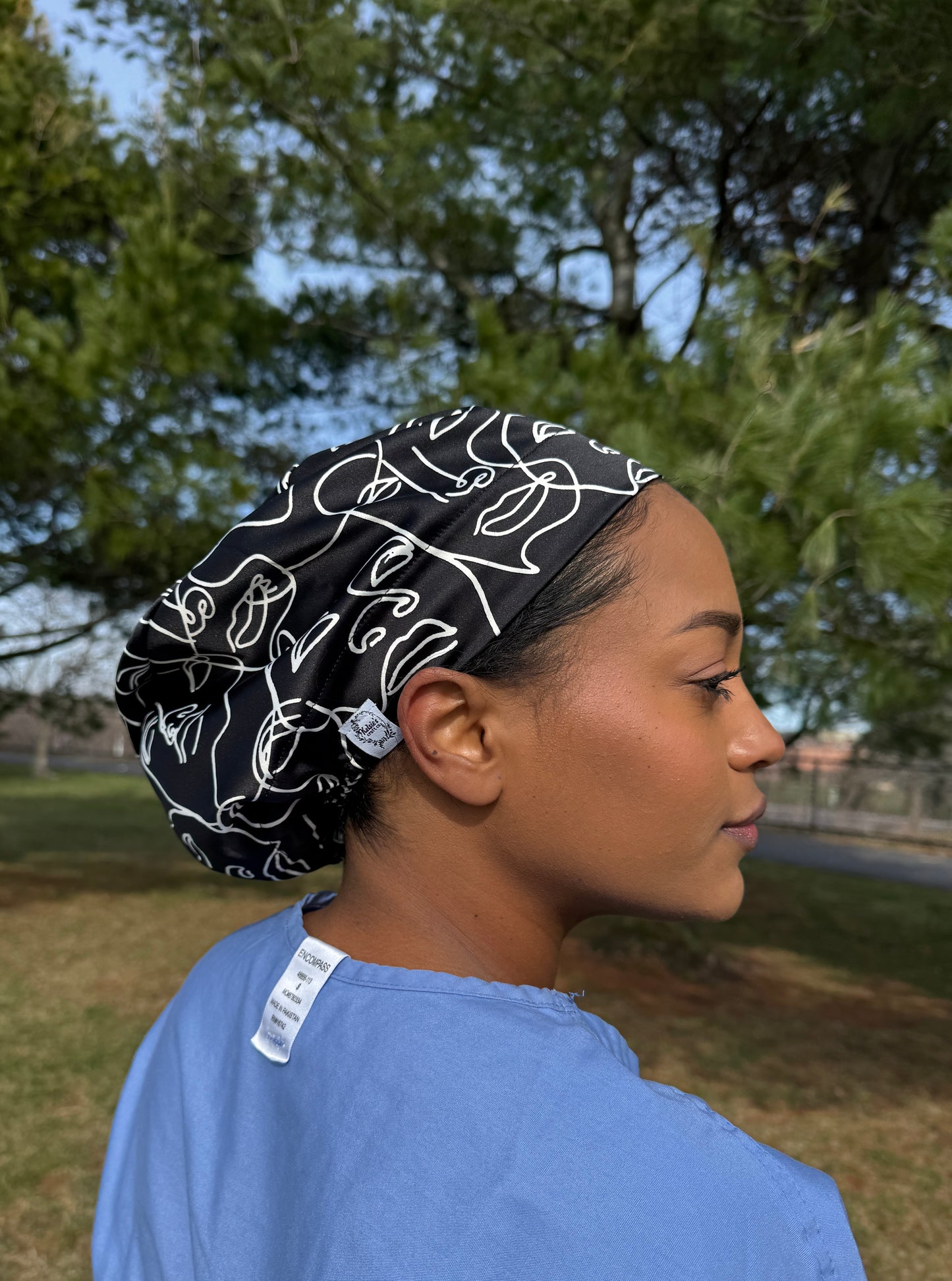 Silky Satin Charmeuse Scrub Caps - European Style - All Fabric Options