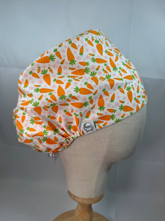 Cute Carrots Scrub Cap - Satin Lining Available - Multiple Styles