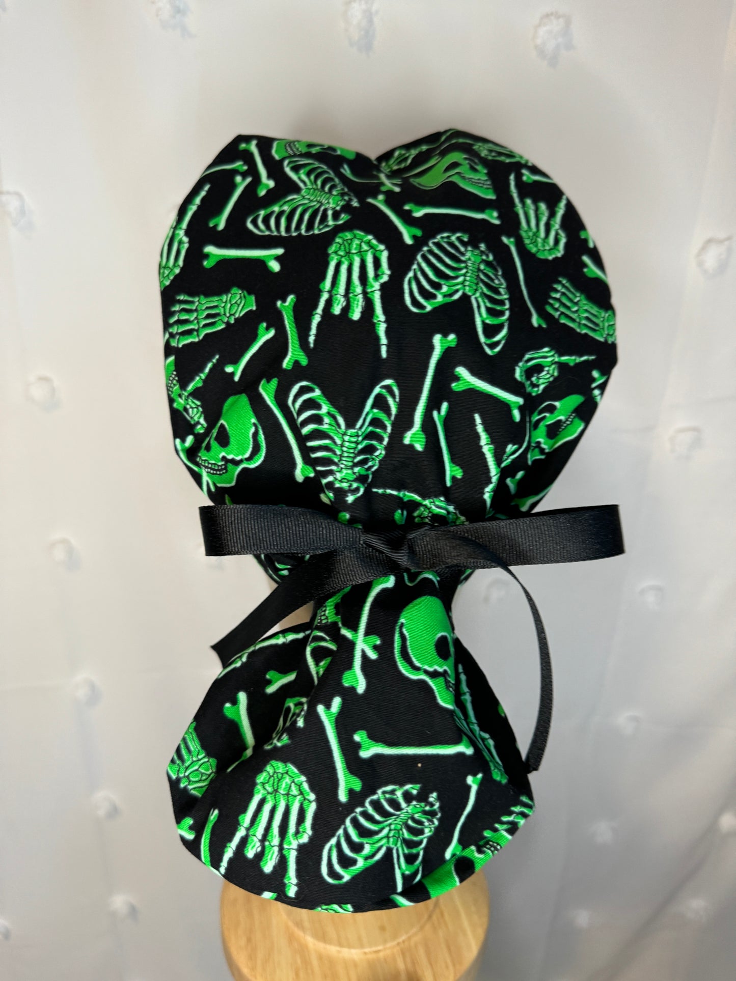 Skeleton Bones Scrub Cap - Glow In The Dark - Satin Lining Available - Multiple Styles