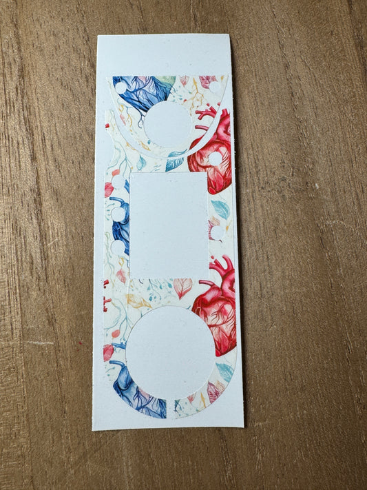 #21 Red & Blue Anatomical Hearts Vocera Skin