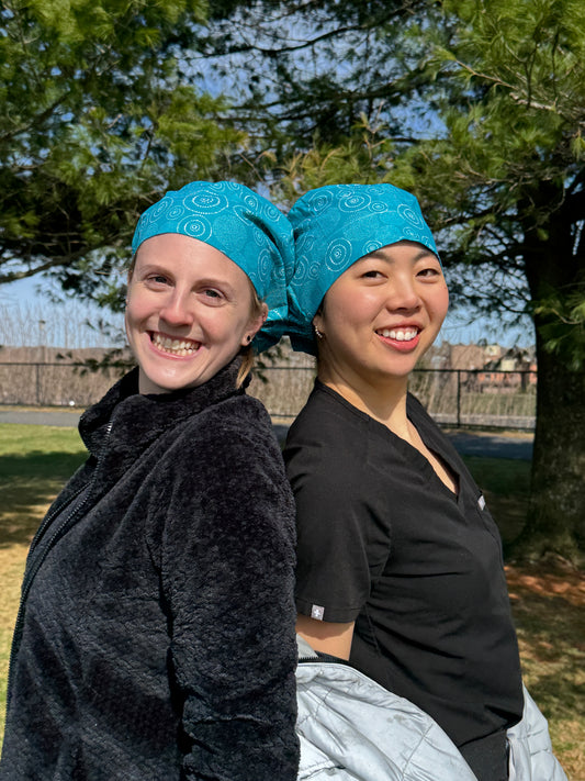 Blue Circles Scrub Cap - Multiple Styles