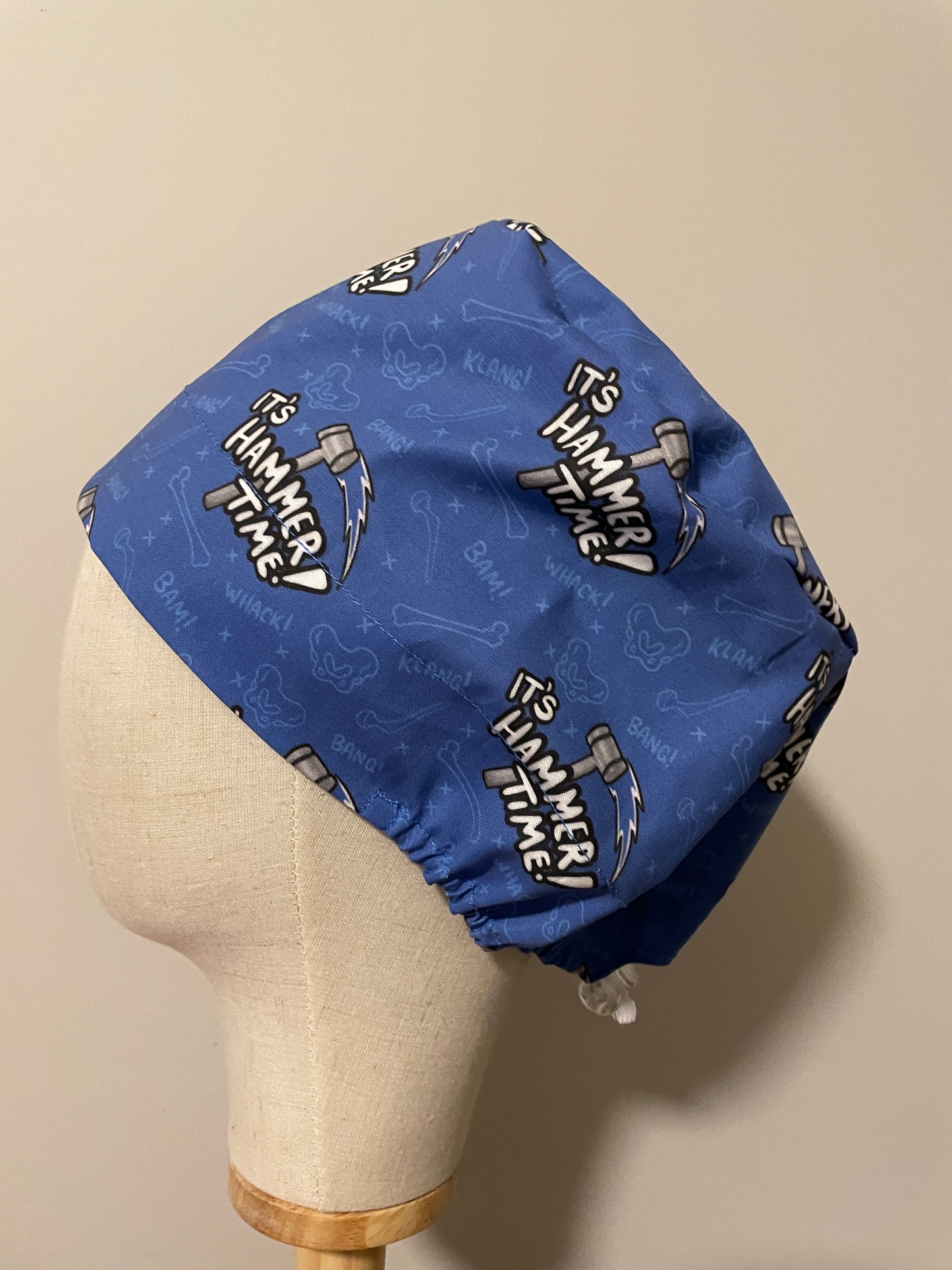 "It's Hammer Time" Scrub Cap - Satin Lining Available - Multiple Styles