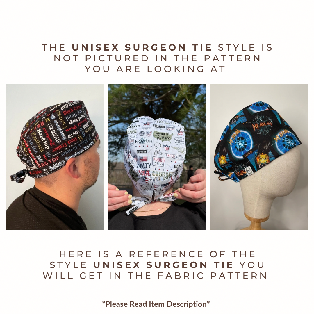 Sweet Dreams are Made of These Scrub Cap - Satin Lining Available - Multiple Styles