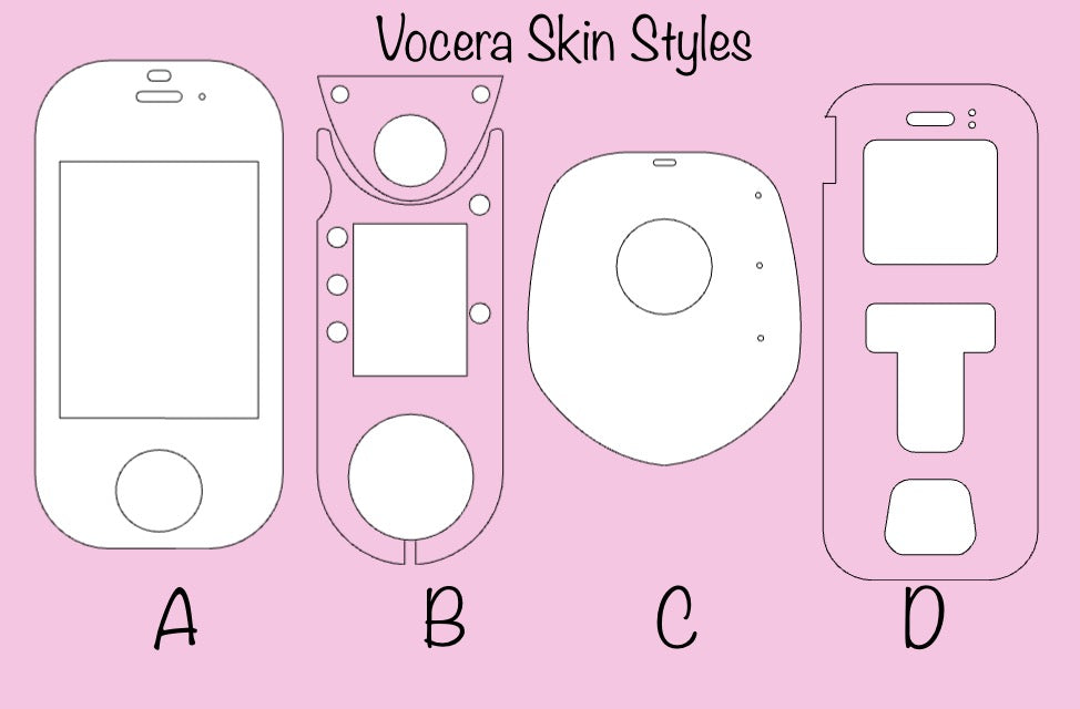 (#1-#32) Vocera Skins - Multiple Colors/Patterns - Sync Badge, Smart Badge, Slim B3000, Mini Badge Styles