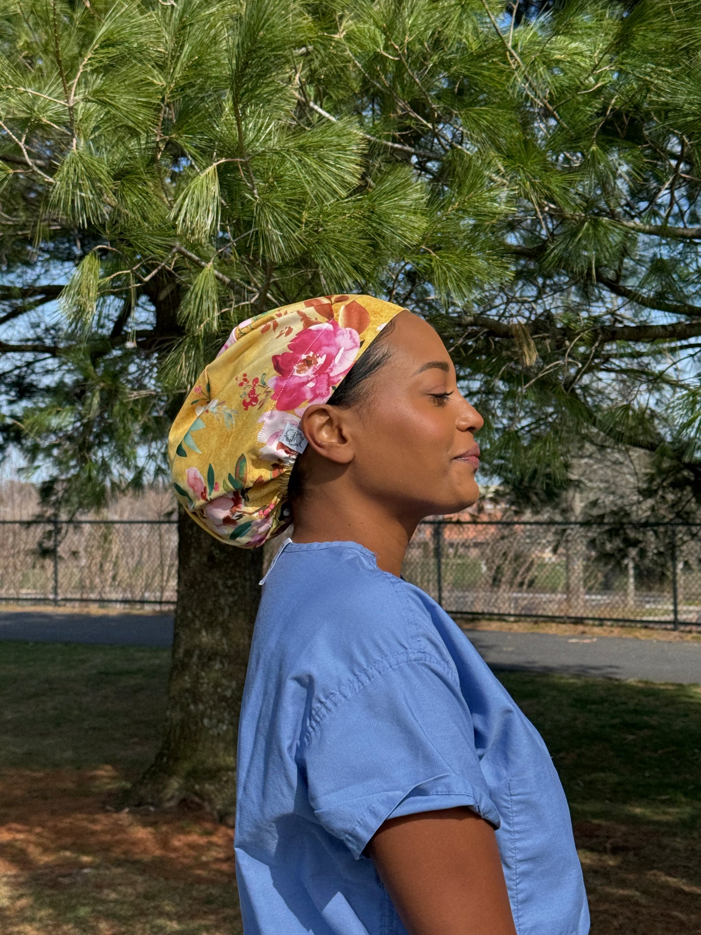 Silky Smooth Chiffon Stretch Scrub Caps - European Style - All Fabric Options