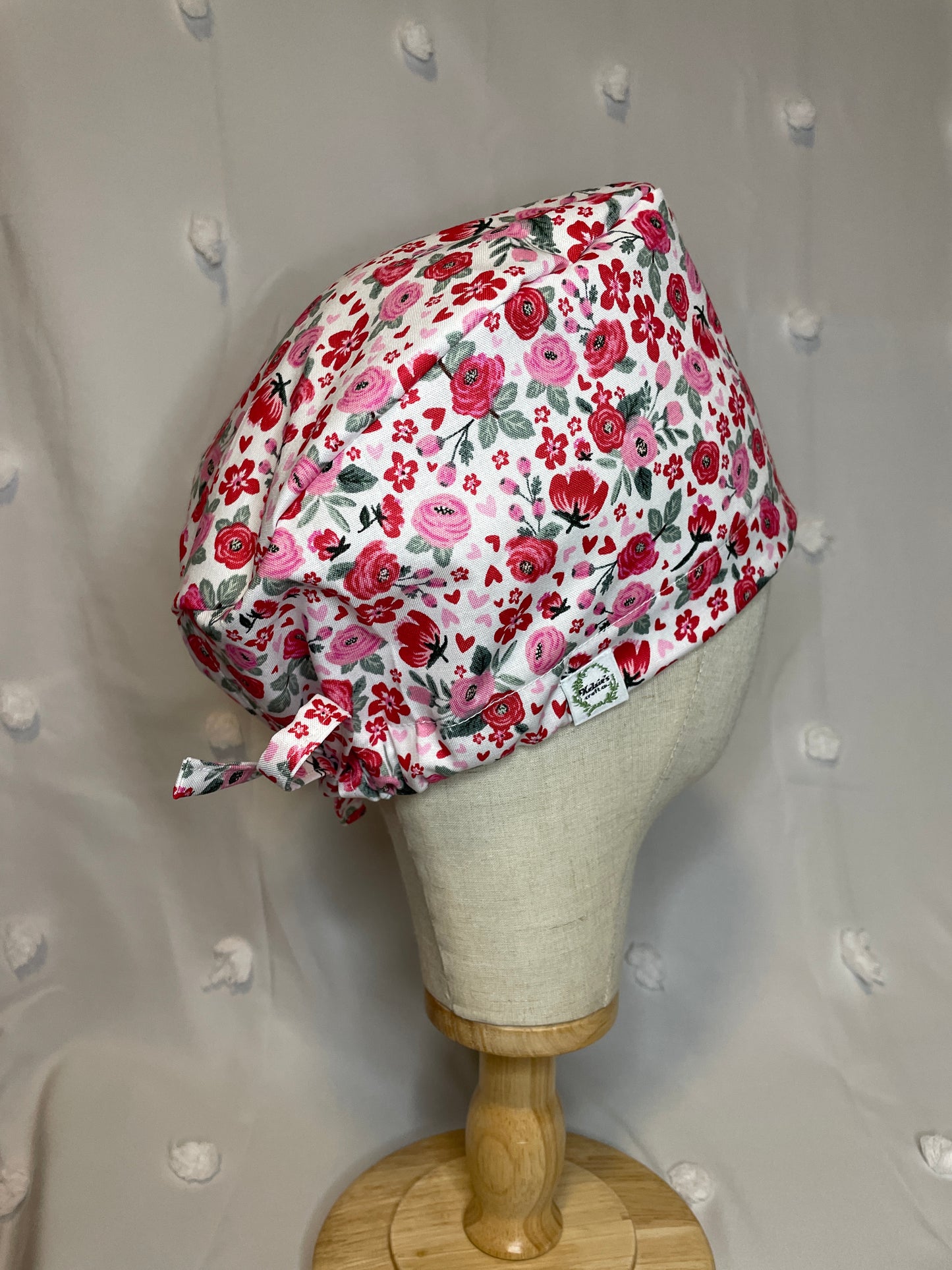 V-Day Floral Scrub Cap - Multiple Styles