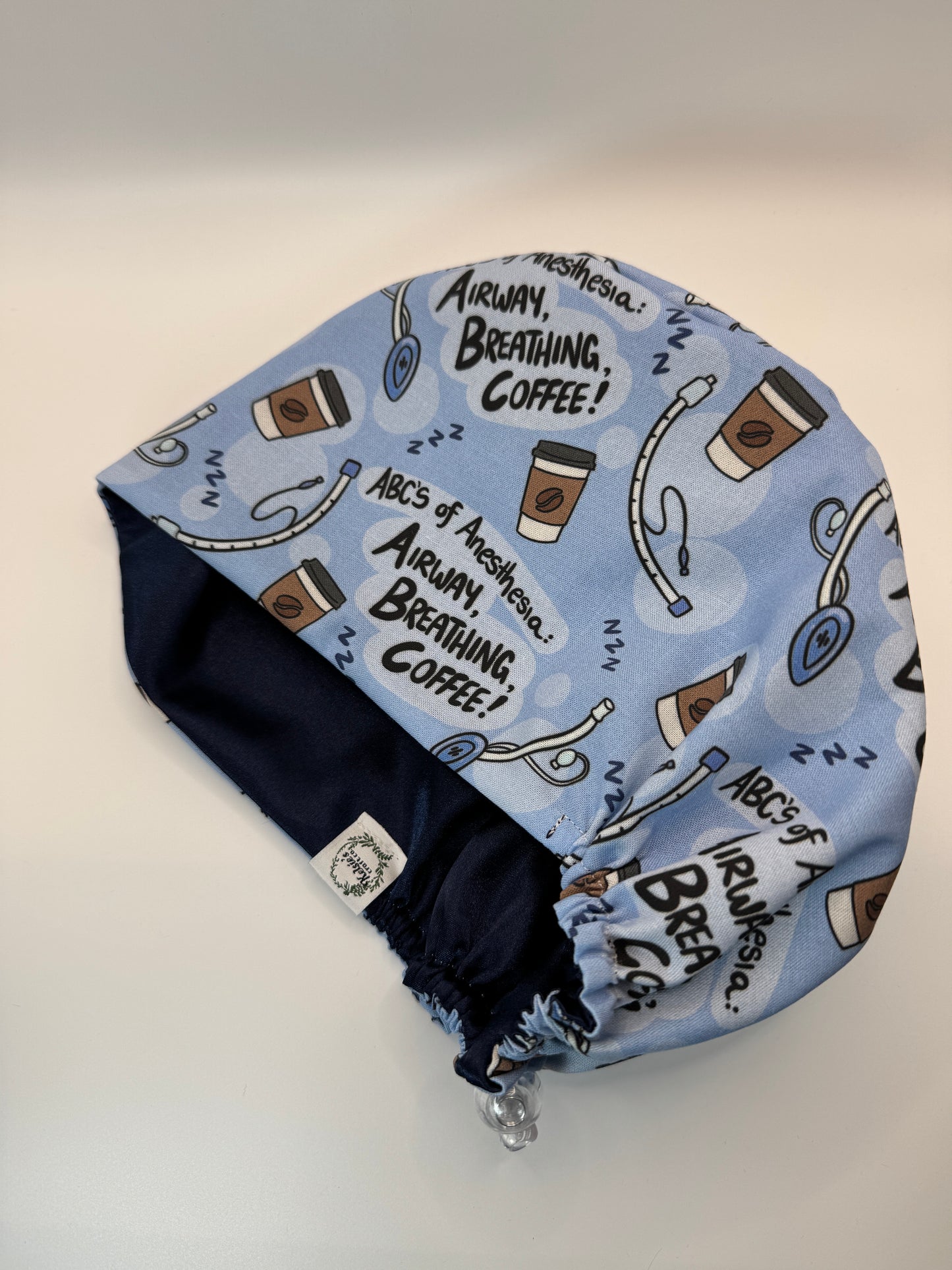 Anesthesia Airway Breathing Coffee (ABCs) Scrub Cap - Satin Lining Available -Multiple Styles