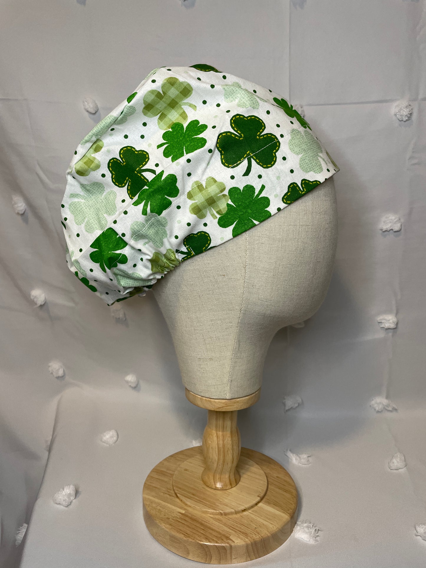 Gingham Clovers Scrub Cap - Multiple Styles