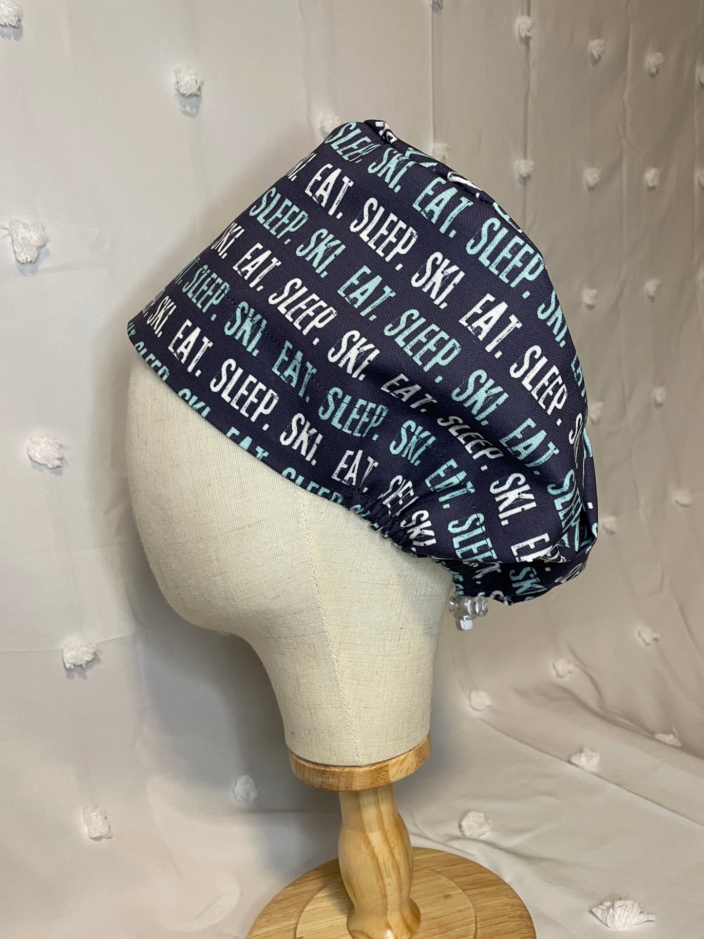 "Eat Sleep Ski" Scrub Cap - Multiple Styles