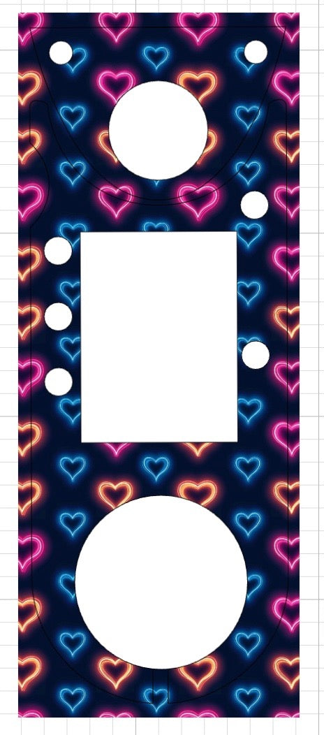 #9 Neon Hearts Vocera Skin