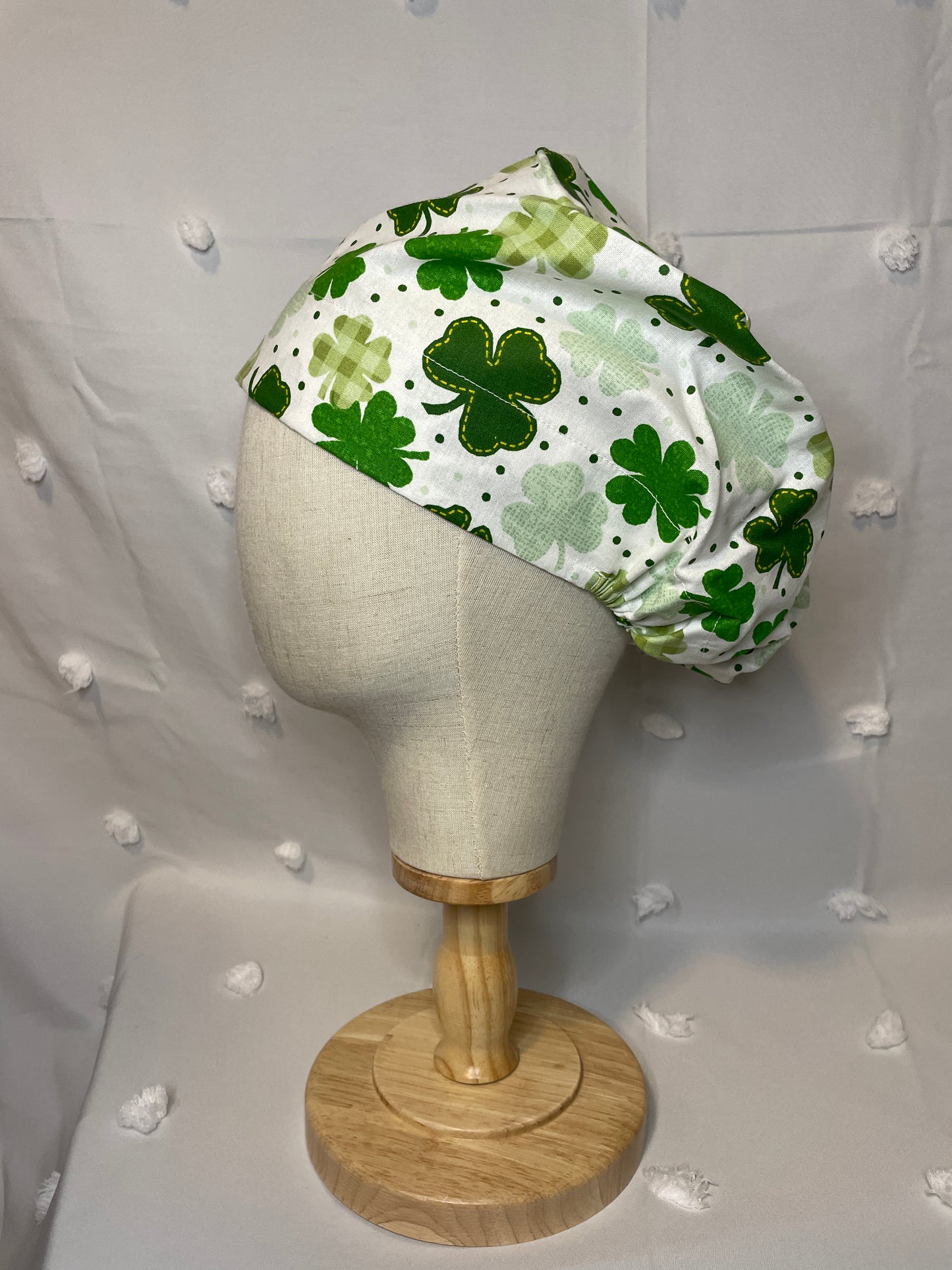 Gingham Clovers Scrub Cap - Multiple Styles