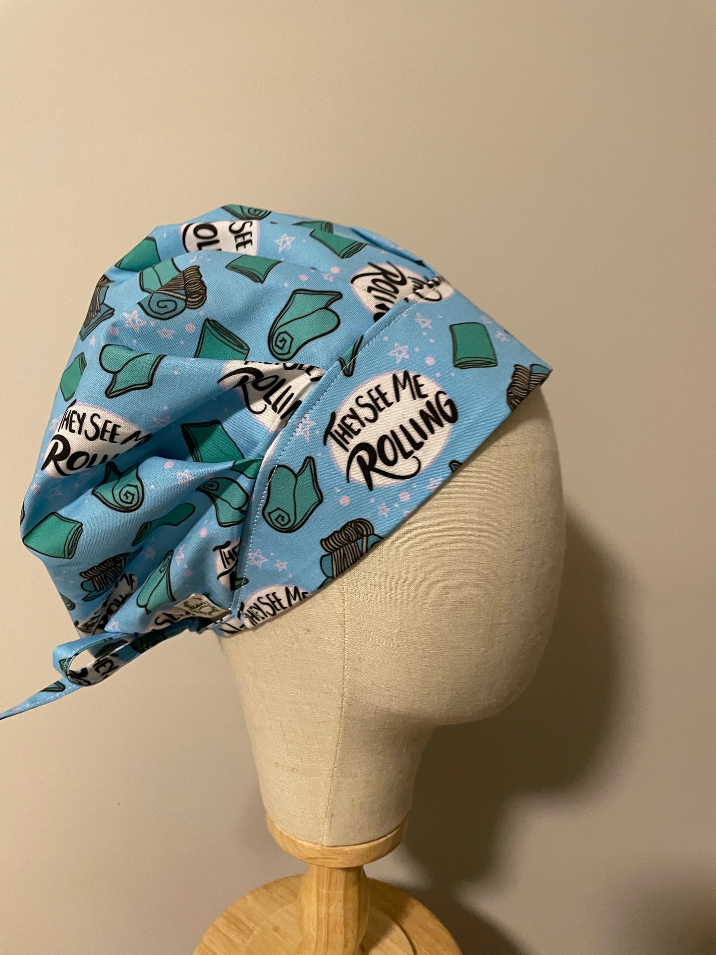They See Me Rollin' Scrub Cap - Satin Lining Available - Multiple Styles