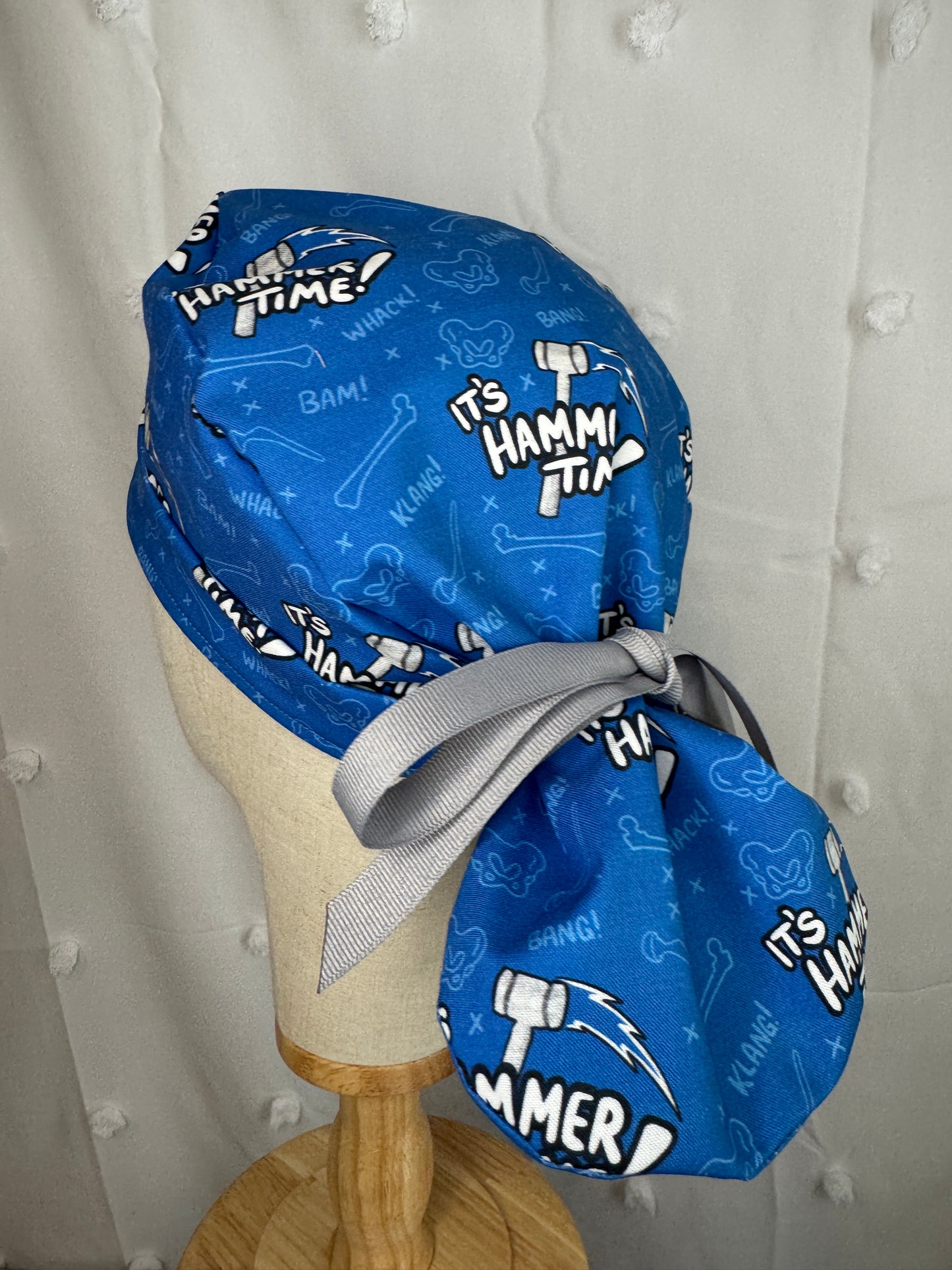 "It's Hammer Time" Scrub Cap - Satin Lining Available - Multiple Styles