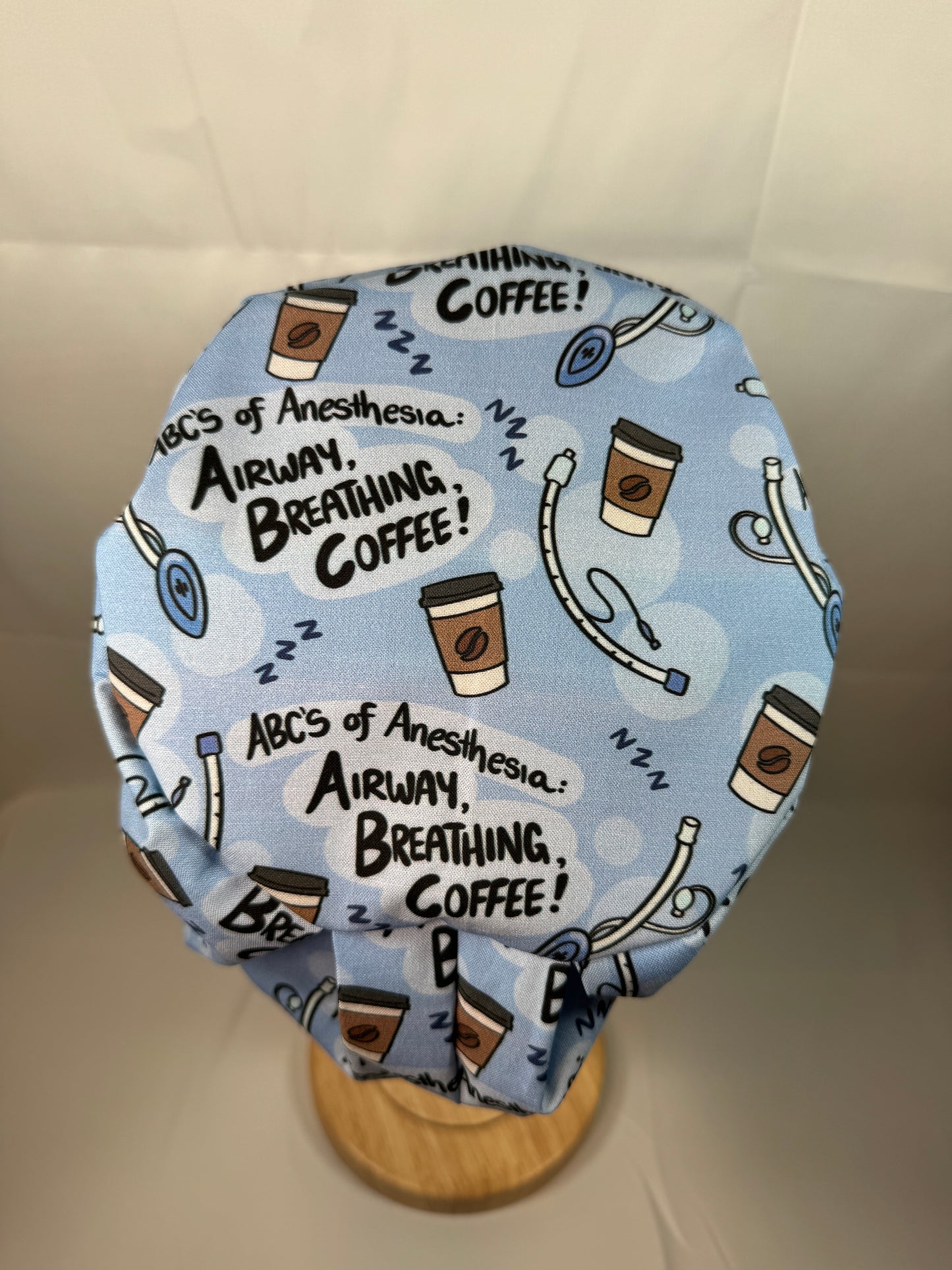 Anesthesia Airway Breathing Coffee (ABCs) Scrub Cap - Satin Lining Available -Multiple Styles