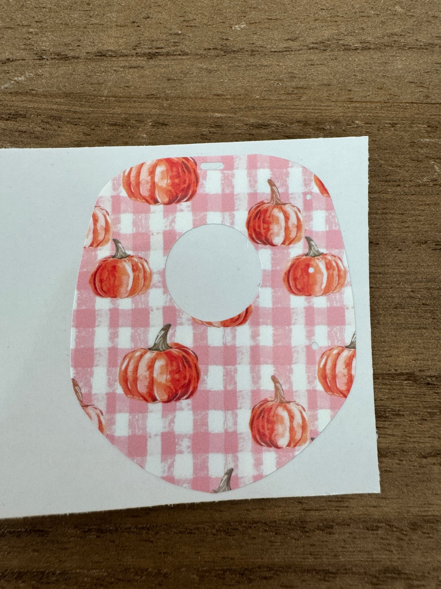#109 Pink Checkered Pumpkins Vocera Skin