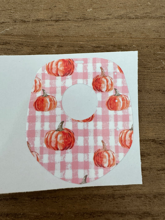 #109 Pink Checkered Pumpkins Vocera Skin