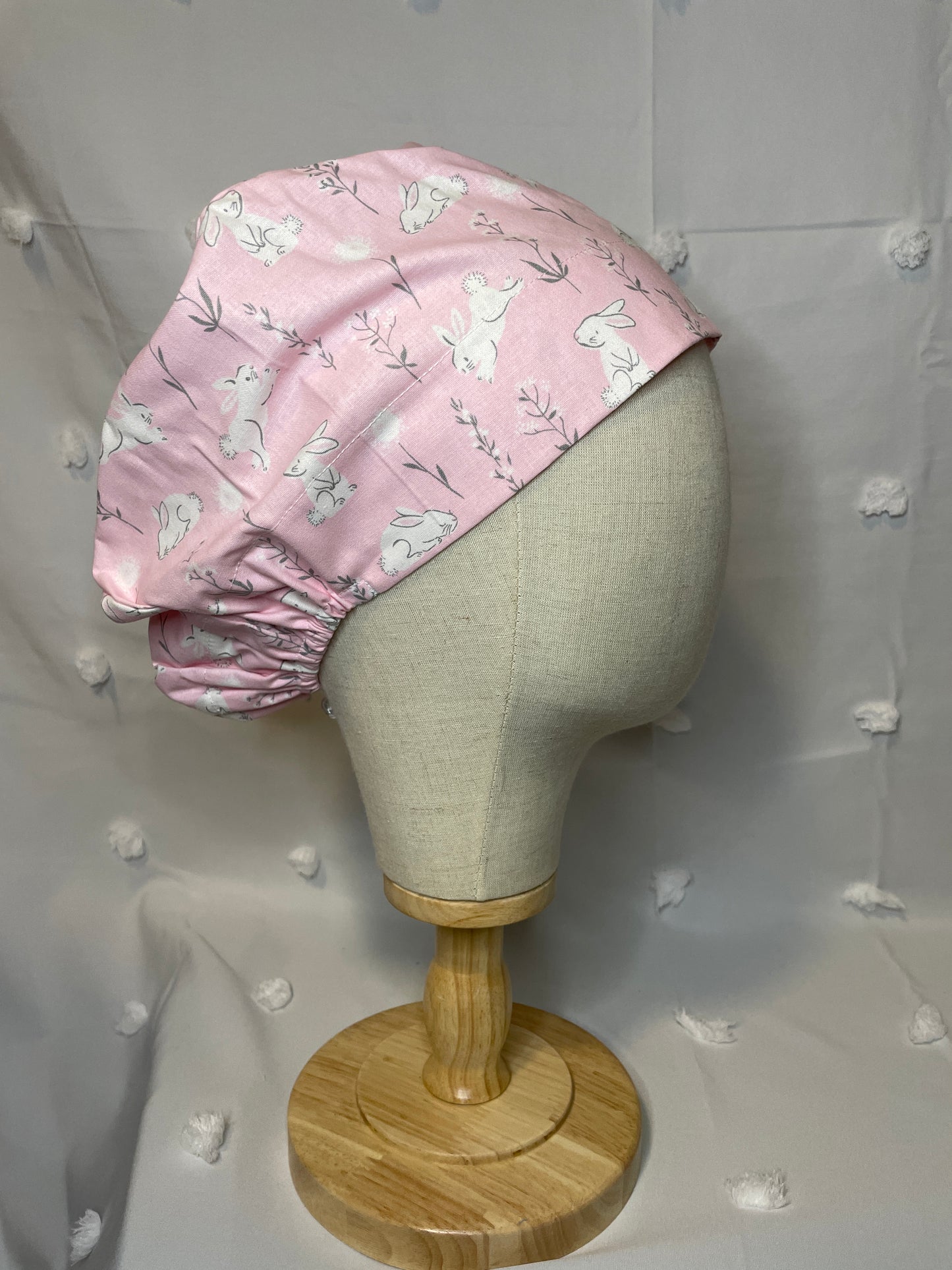 Easter Bunnies on Pink Scrub Cap - Multiple Styles*