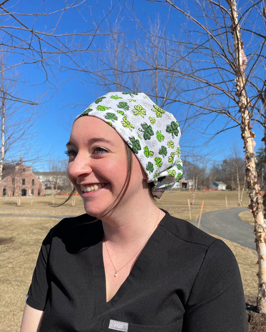 Small Shamrocks Scrub Cap - Multiple Styles