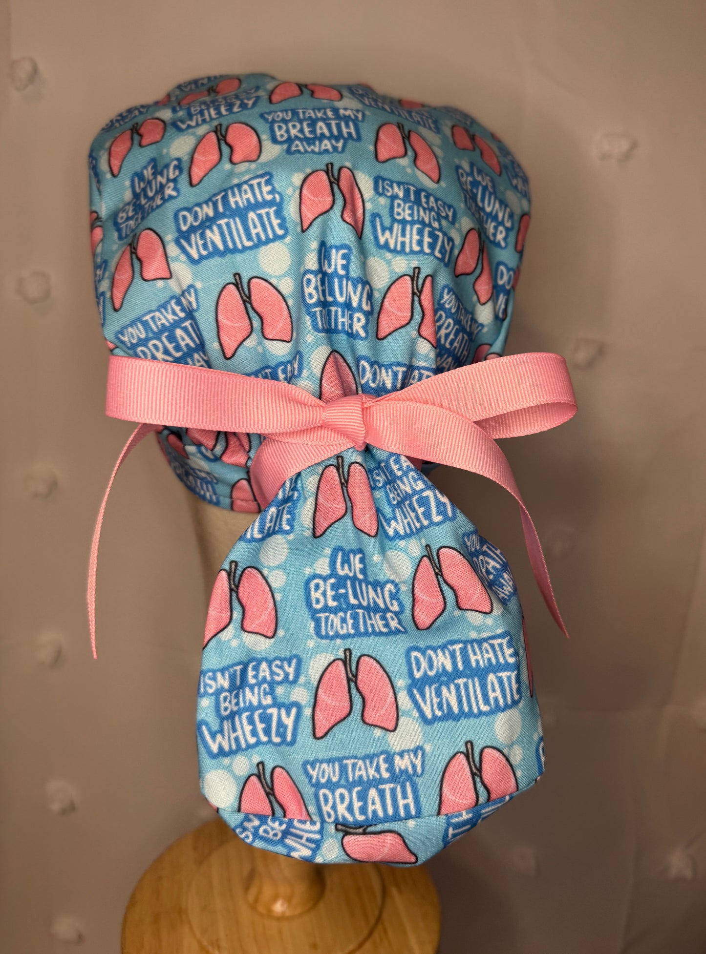 Lungs with Sayings Scrub Cap - Satin Lining Available - Multiple Styles